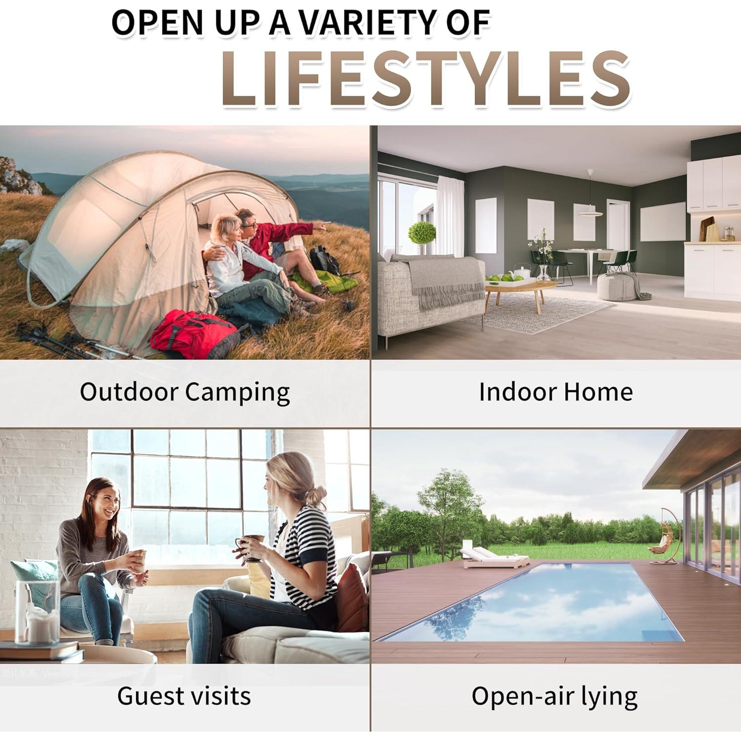 Colchón Inflable King Size Estrecho Naturehike CJ-C25 con Bomba