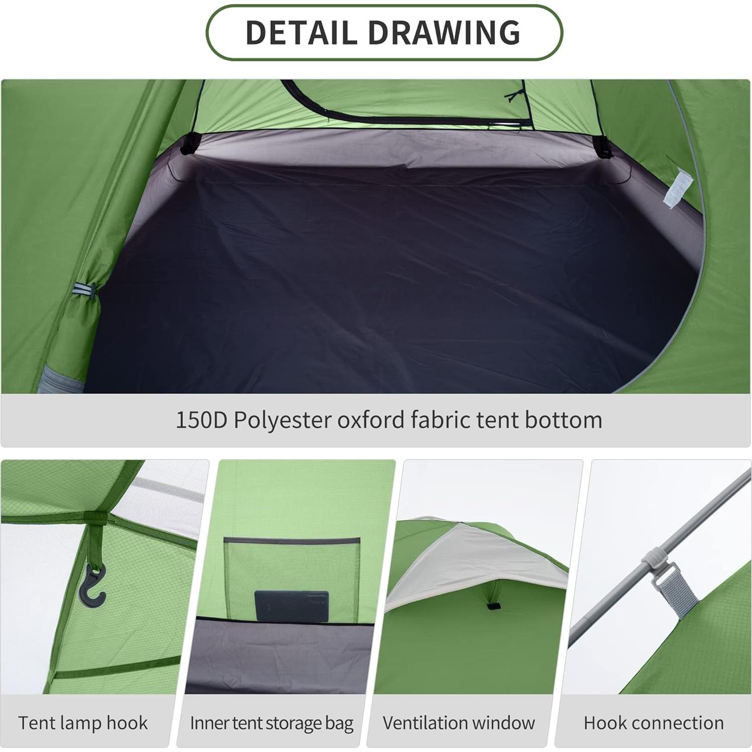 Carpa de Camping Naturehike P-Plus para 4 Personas Impermeable