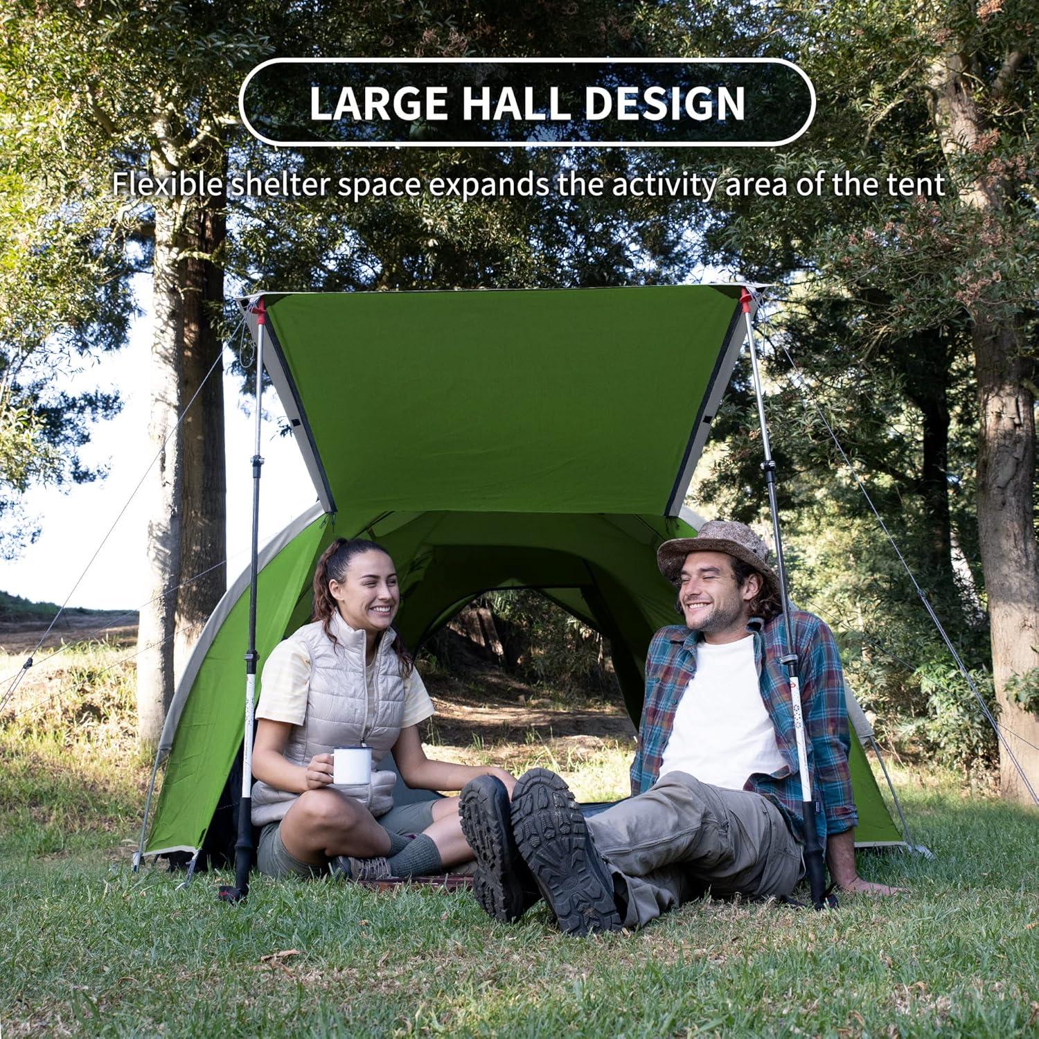Carpa de Camping Naturehike P-Plus para 4 Personas Impermeable