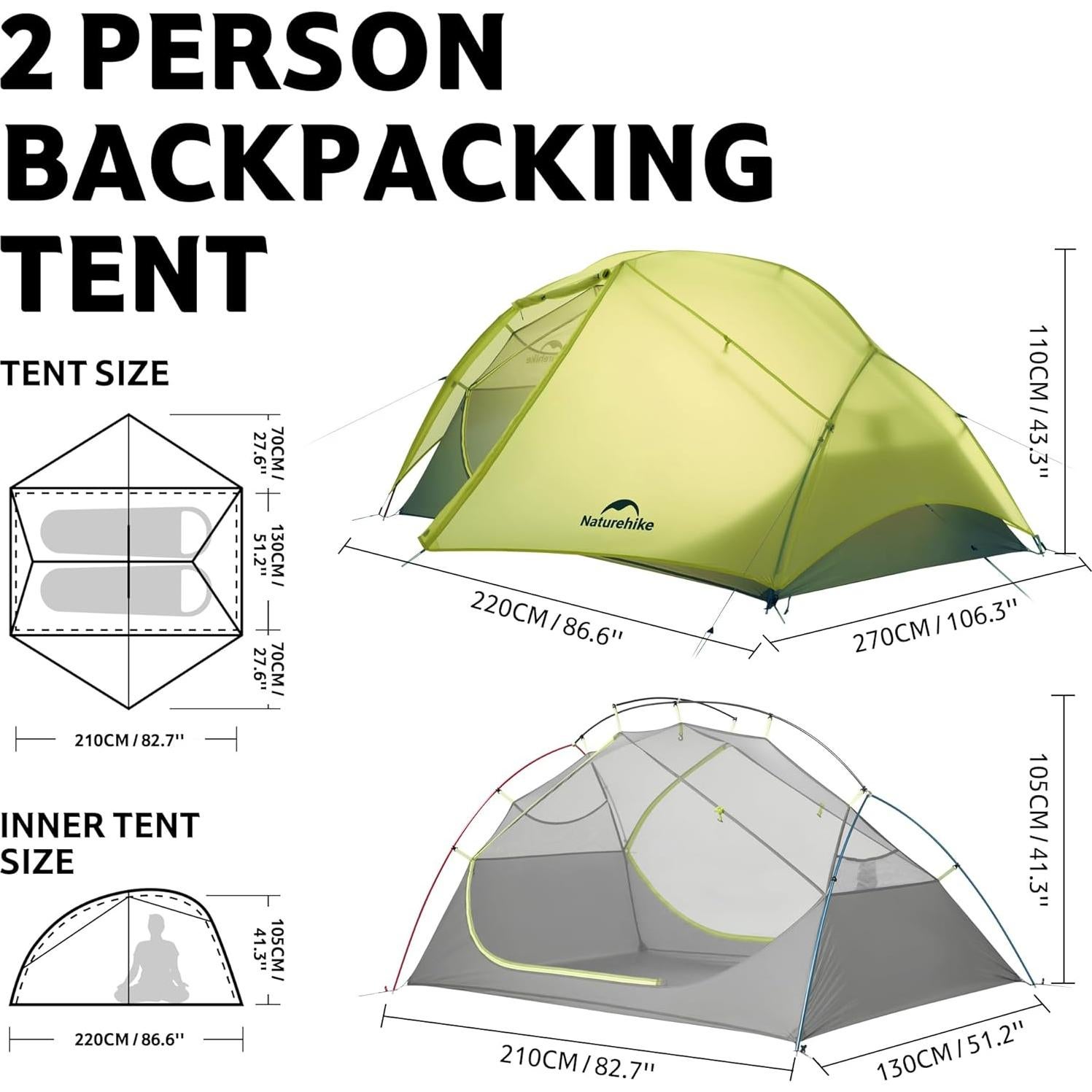 Tienda Ultraligera Naturehike Star River EXT para 2 Personas