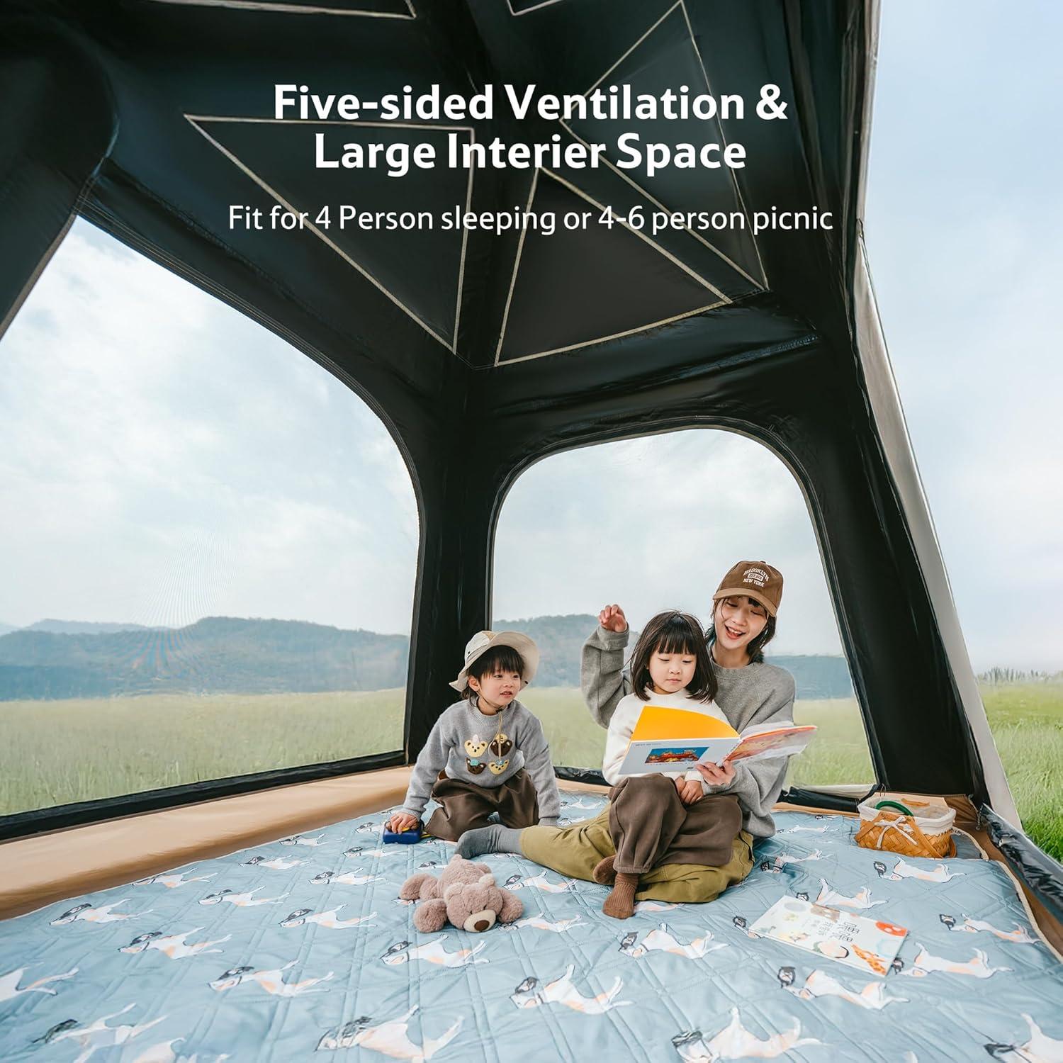 Carpa Inflable Naturehike Ango Air Pro para 4-8 Personas