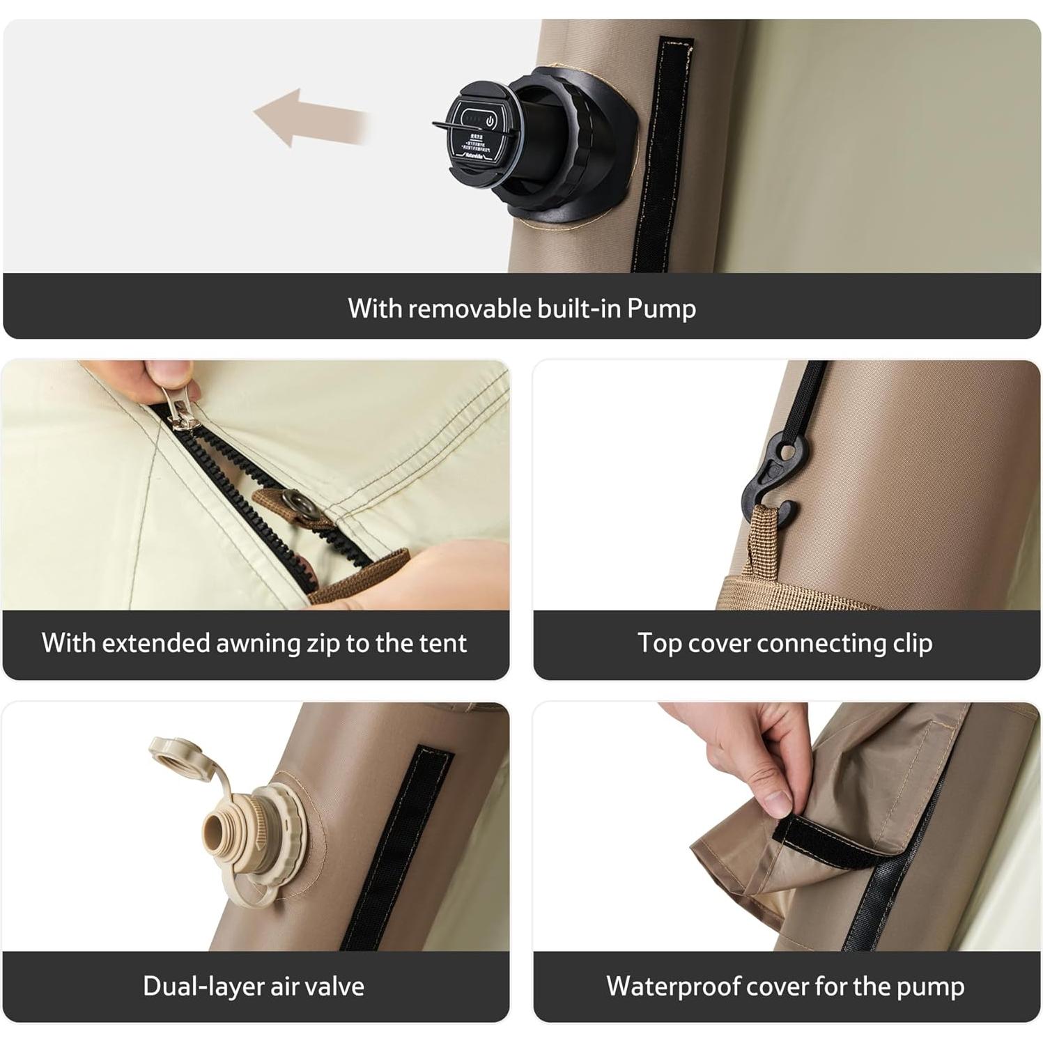 Carpa Inflable Naturehike Ango Air Pro para 4-8 Personas