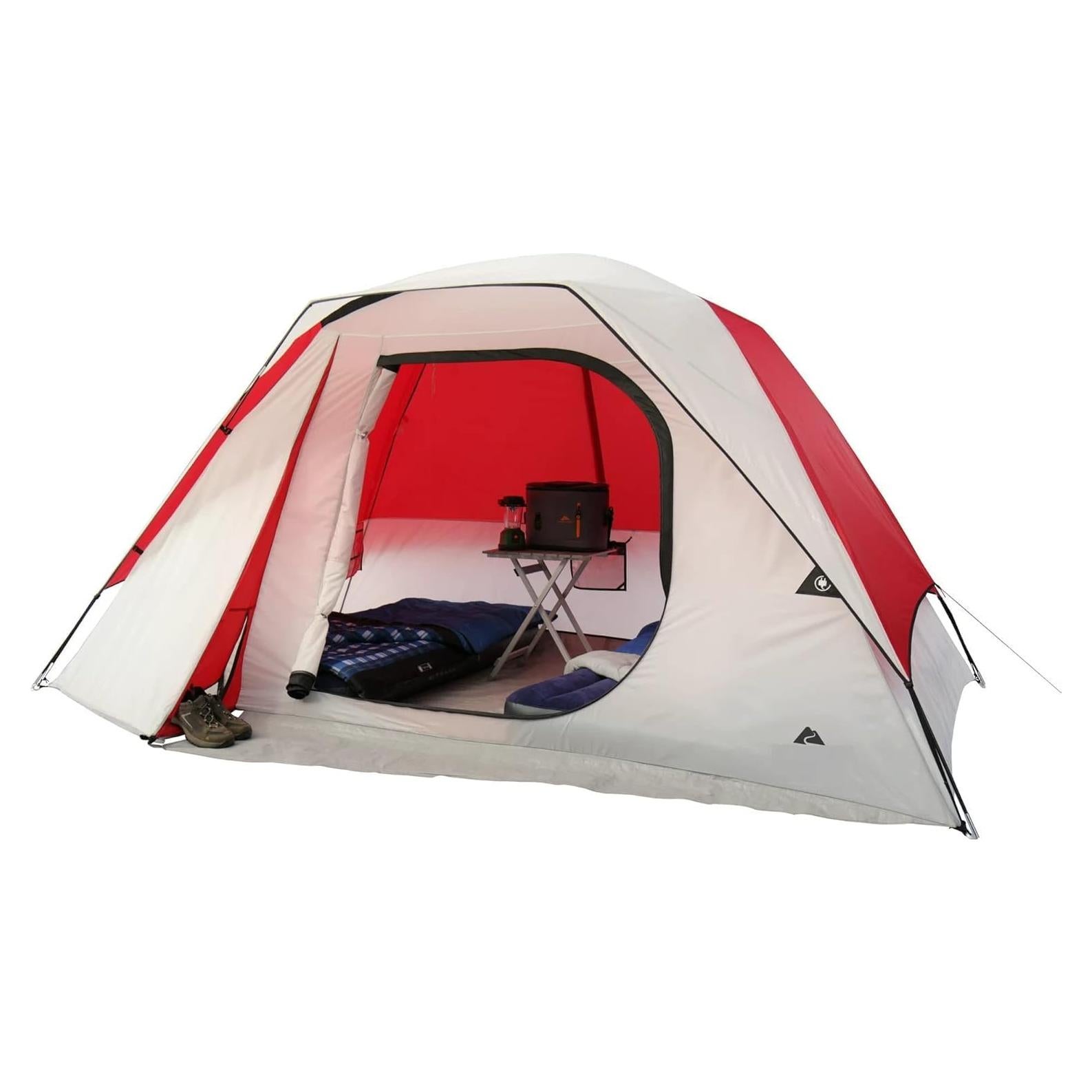 Carpa Familiar Ozark Trail 6 Personas Cúpula Blanca/Roja