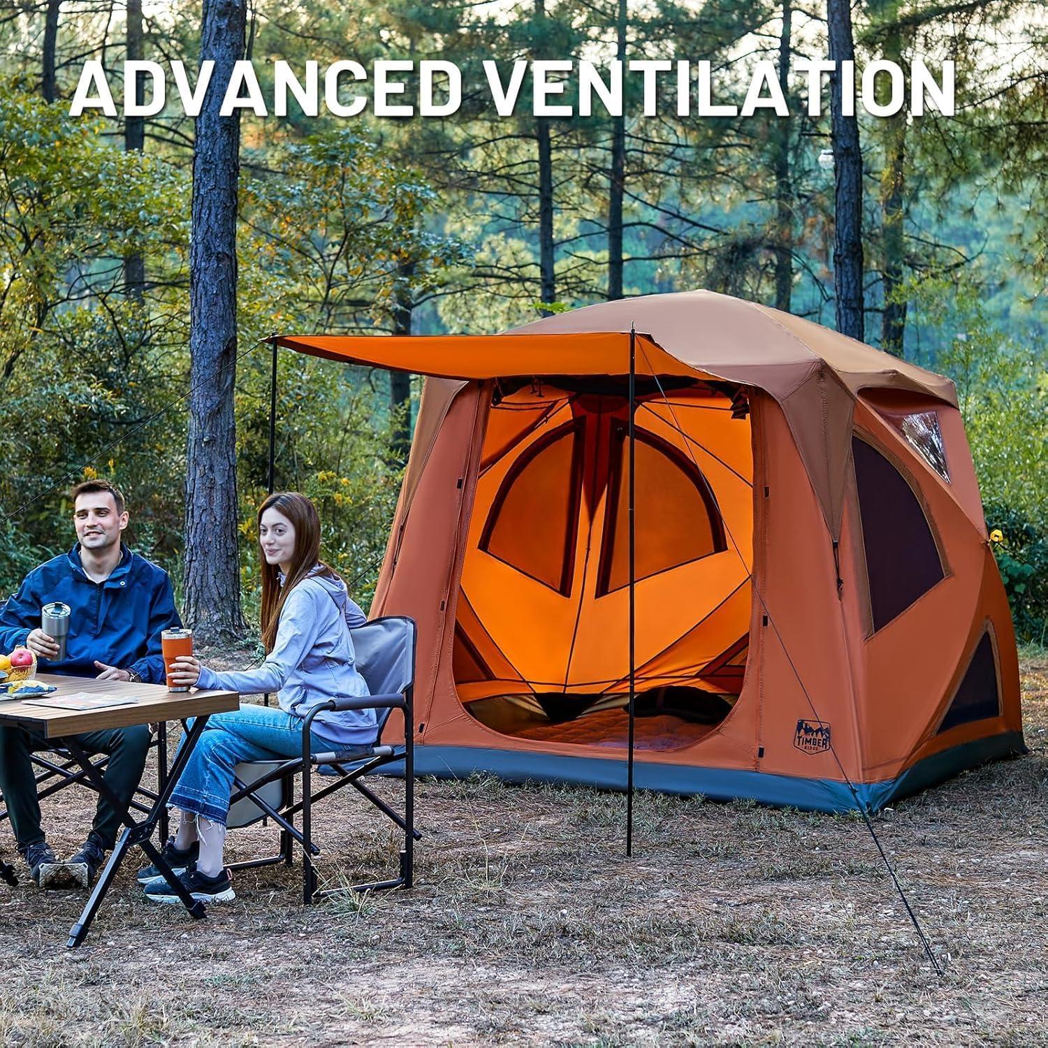 Tienda de Campaña TIMBER RIDGE 4 Personas Resistente al Agua