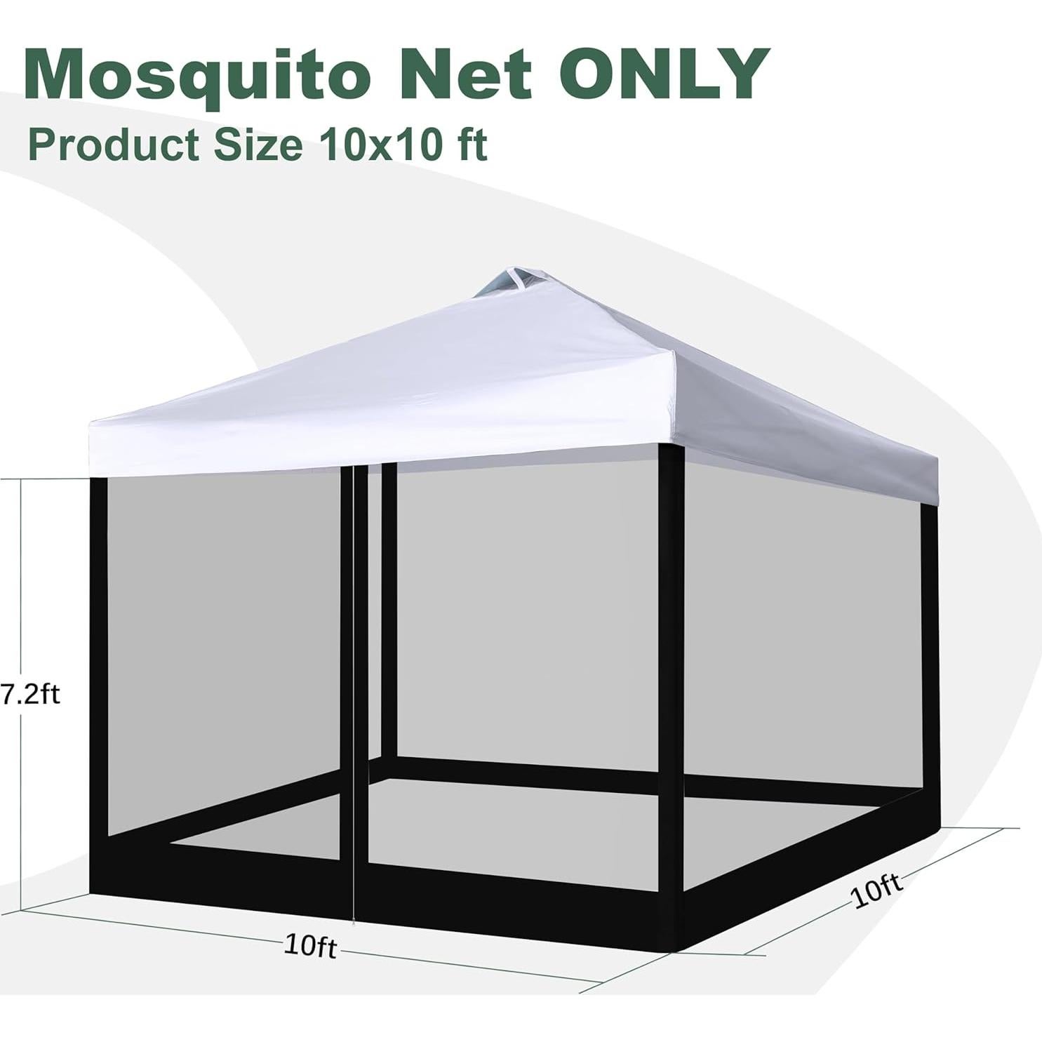 Malla de Reemplazo JANCANOPY 10x10 para Carpa Lateral Negra