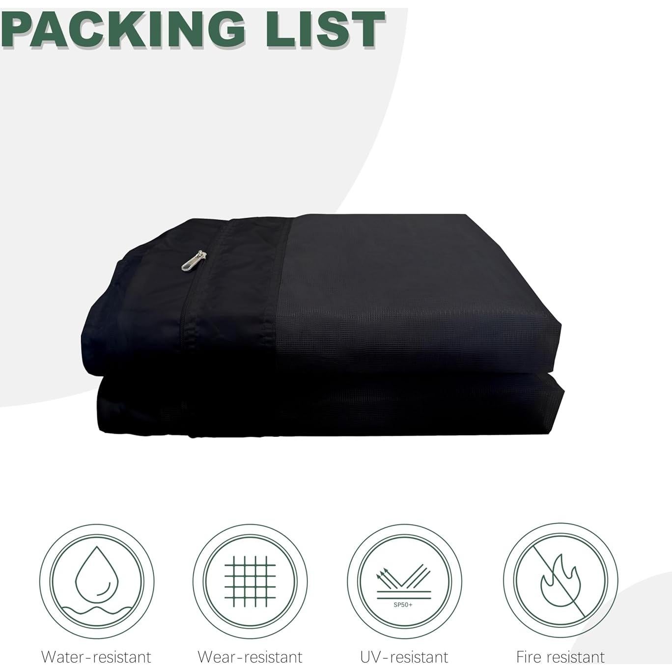 Malla de Reemplazo JANCANOPY 10x10 para Carpa Lateral Negra