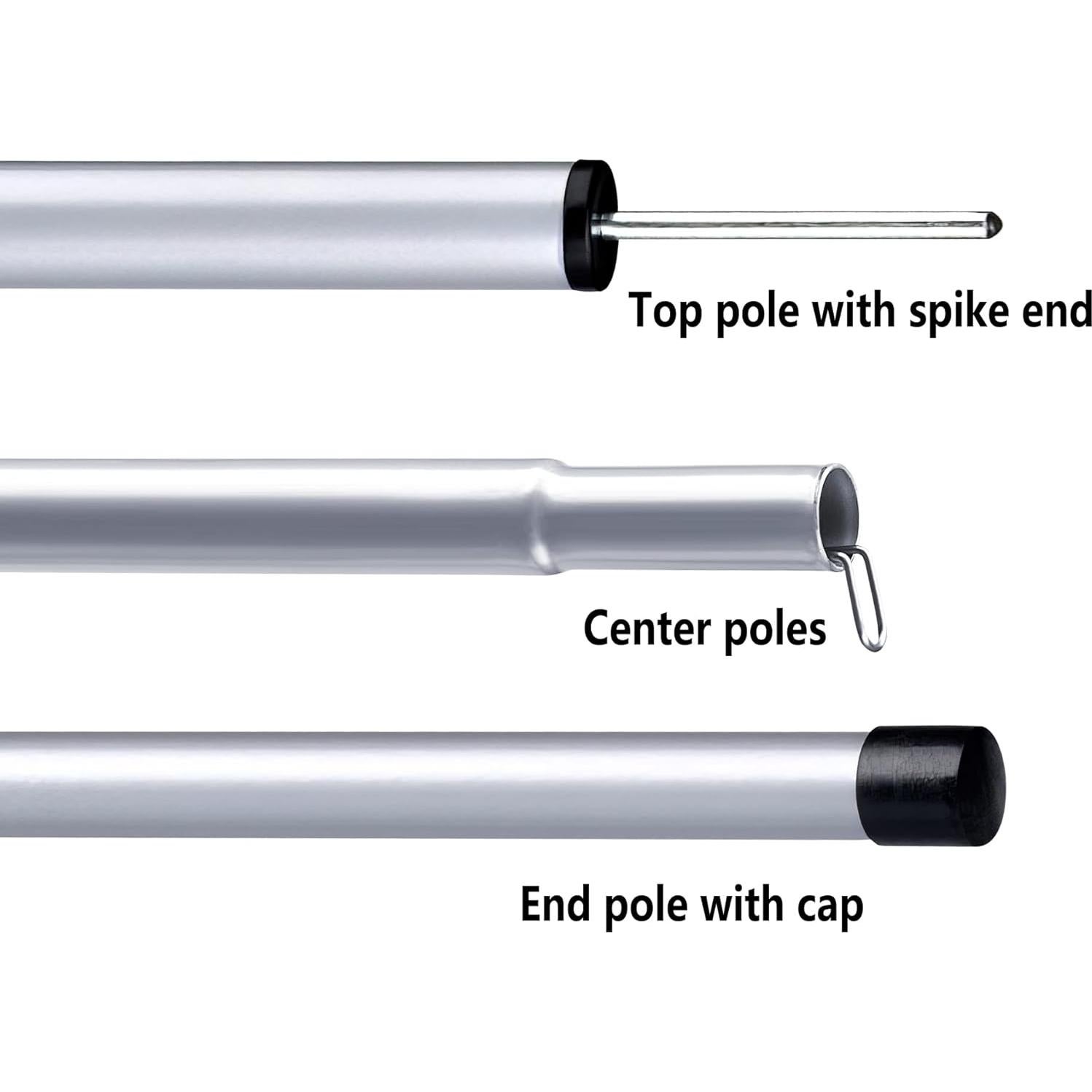 Kit de Reparación de Poste de Carpa HASIKA Ajustable 76.2 a 189.9 cm