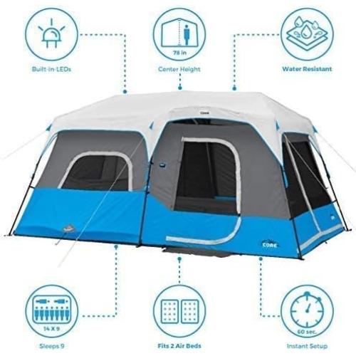 Carpa Iluminada para 9 Personas CORE con Base y Kit