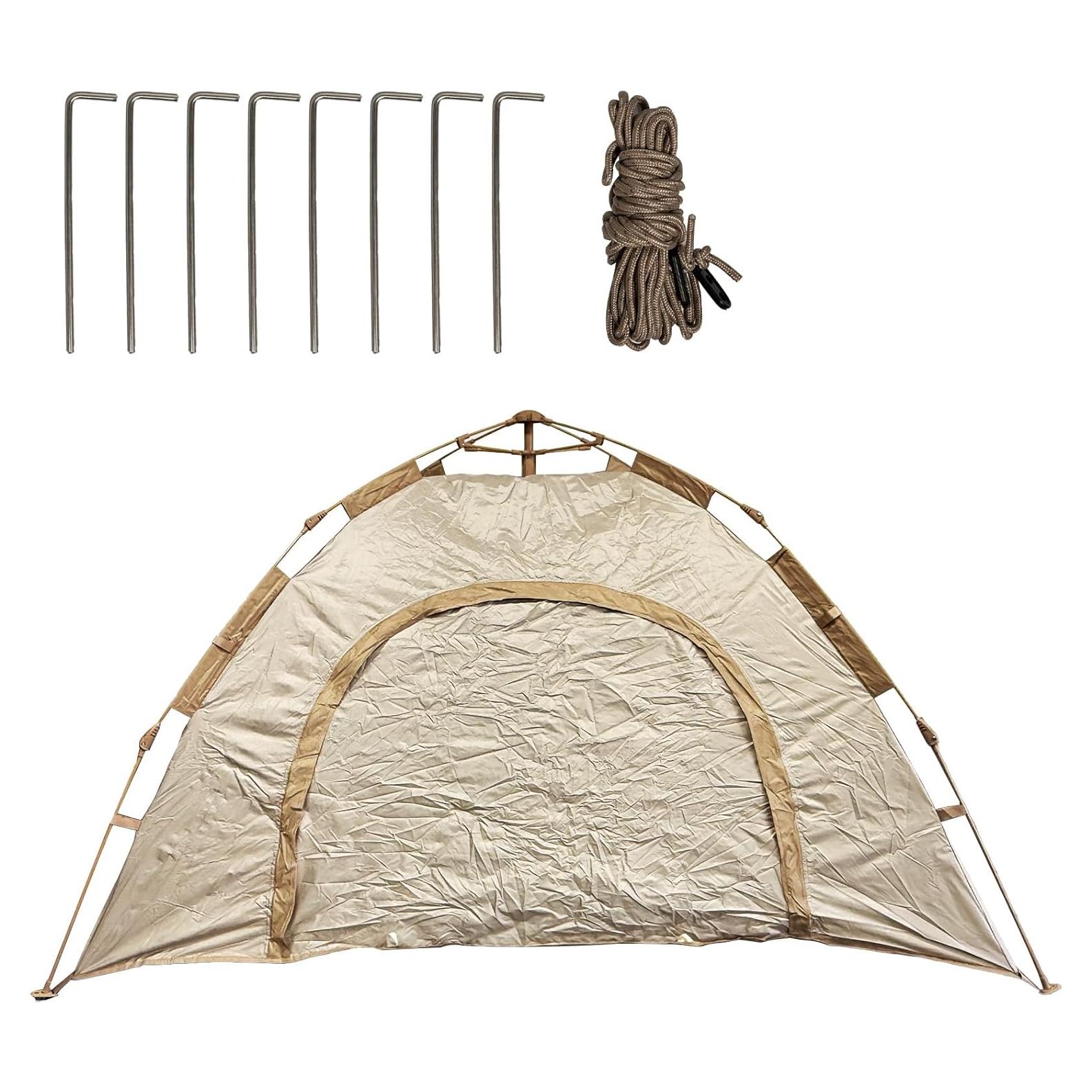 Carpa portátil WiseLife para 2 personas 213x182 cm beige