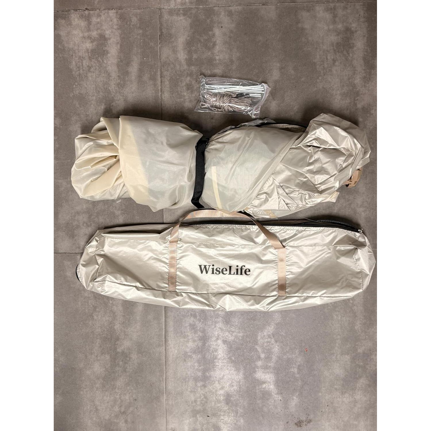 Carpa portátil WiseLife para 2 personas 213x182 cm beige