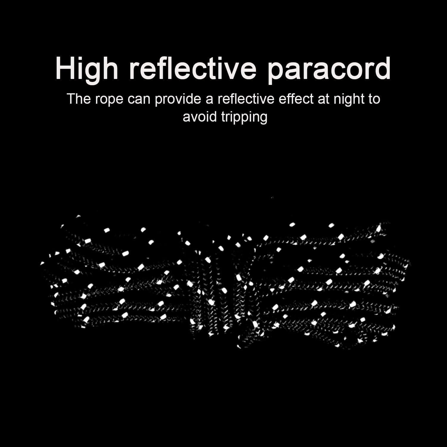 Paquete de 8 Cuerdas Reflectantes Smithok 4mm para Camping