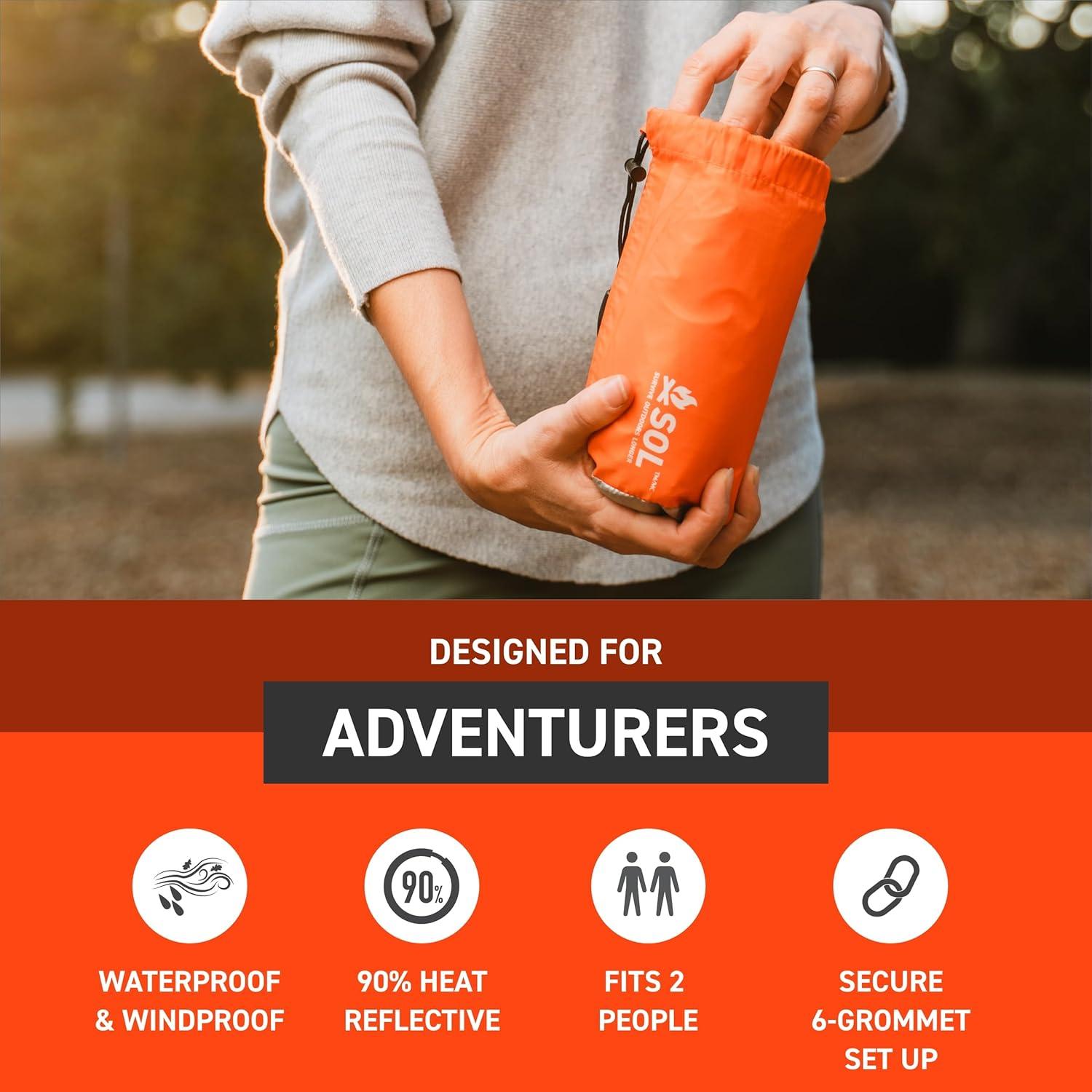 Tienda de Emergencia S.O.L. Grande Compacta para Senderismo