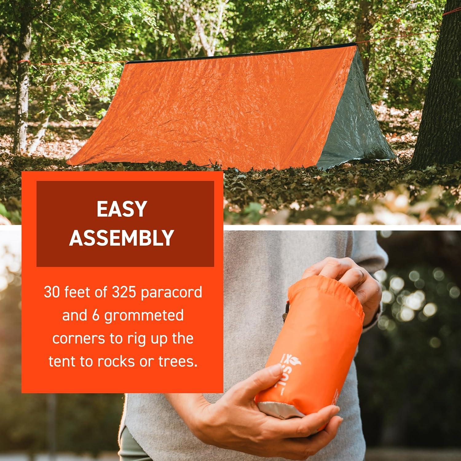 Tienda de Emergencia S.O.L. Grande Compacta para Senderismo