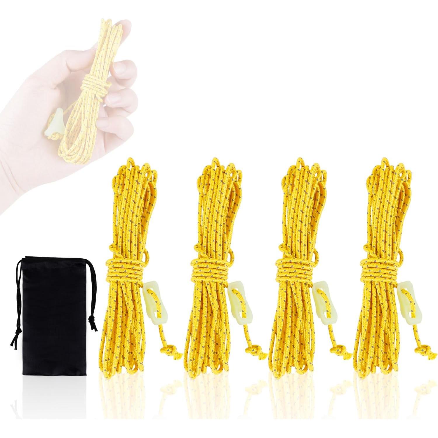 Cuerdas de Tienda HIKEMAN 4m Reflectantes 2mm UHMWPE Camping