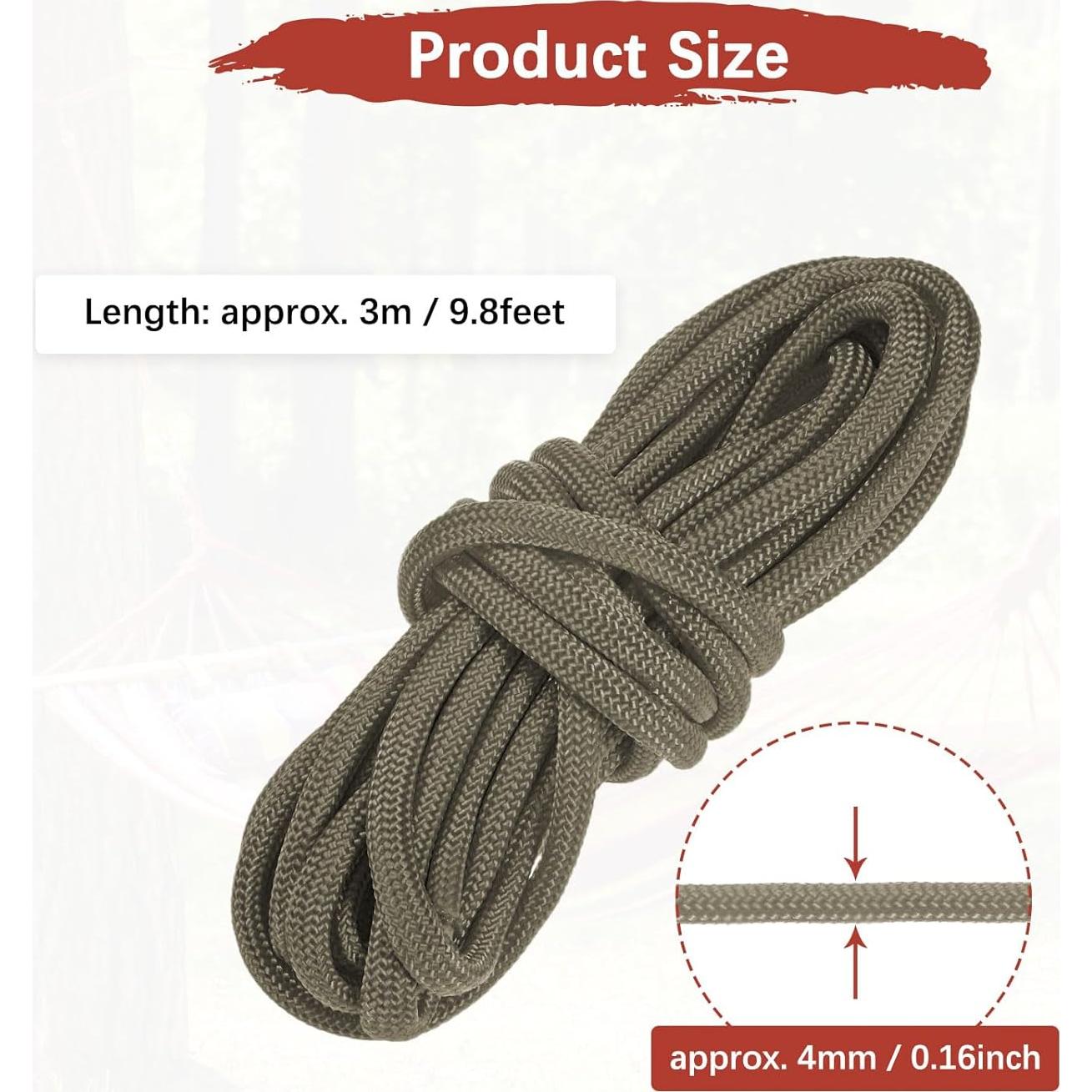 Cuerda de Camping Paracord TIXIPEM 3m 250KG Marrón