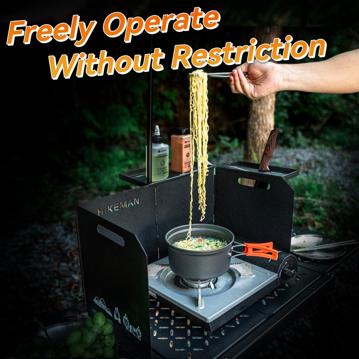 Paravientos Plegable HIKEMAN para Estufa de Camping 45x25cm