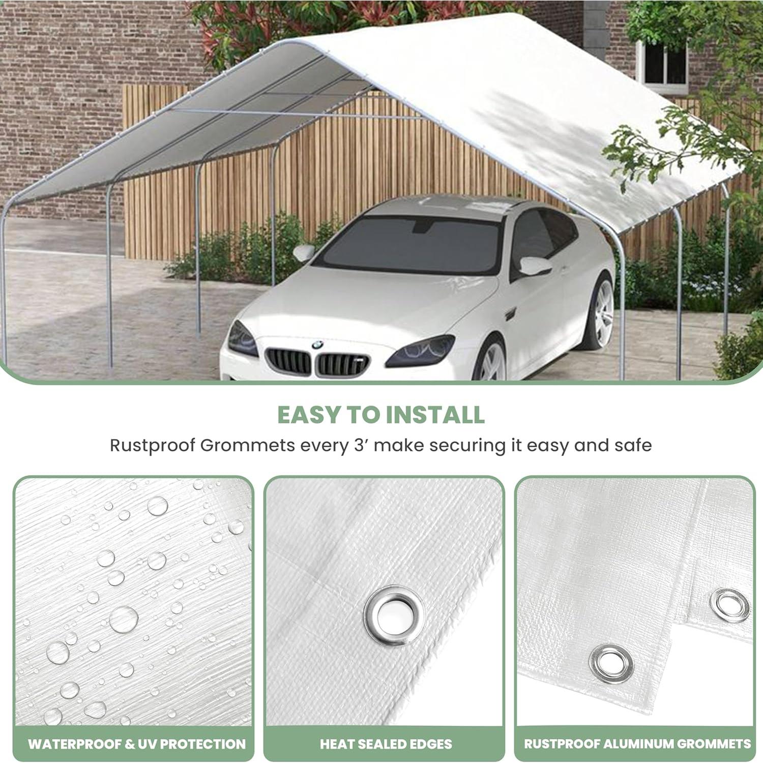 Lona Impermeable SUMORISE 3.05m x 3.66m Blanca 9mil