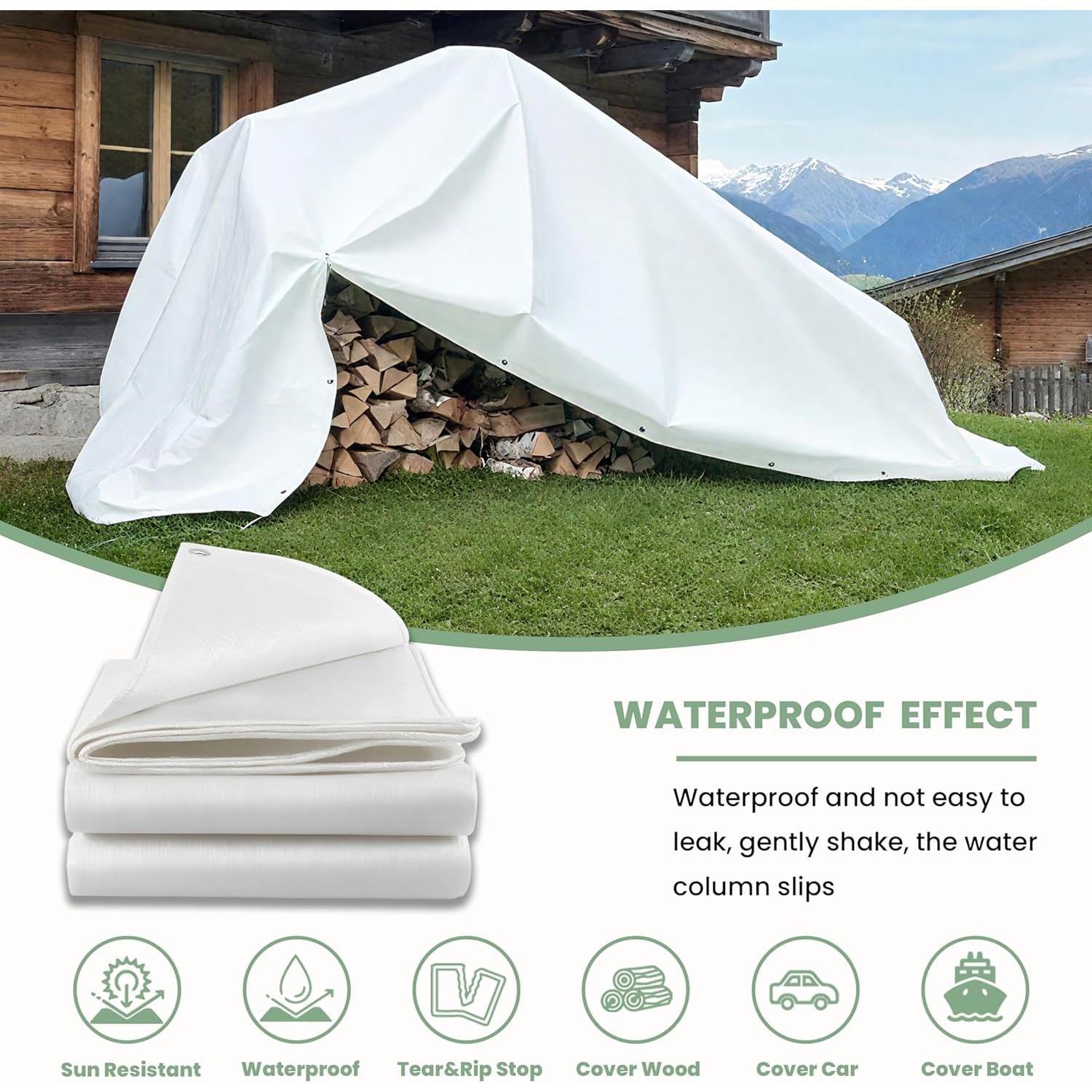 Lona Impermeable SUMORISE 3.05m x 3.66m Blanca 9mil