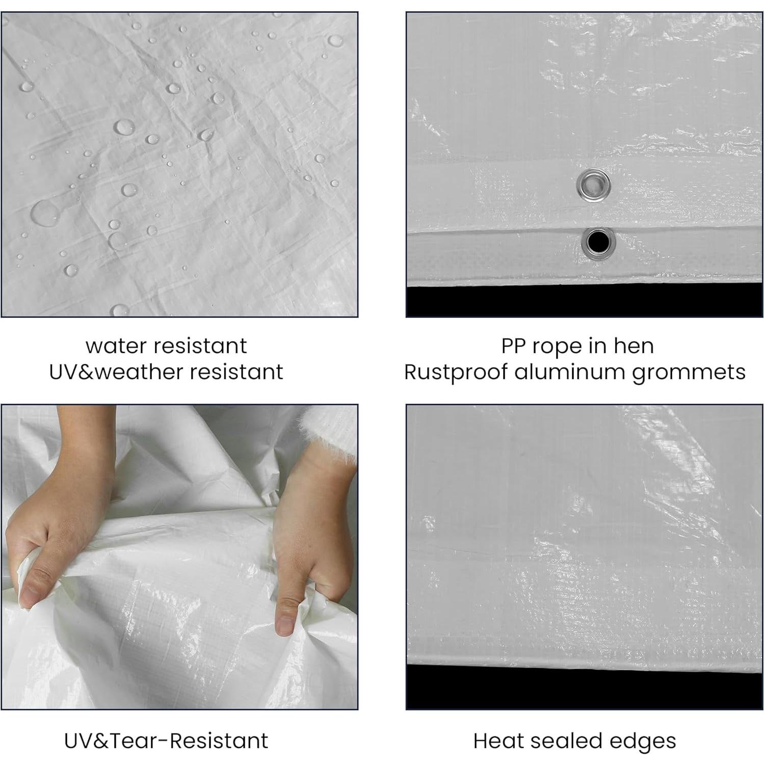 Lona Impermeable SUMORISE 3.05m x 3.66m Blanca 9mil