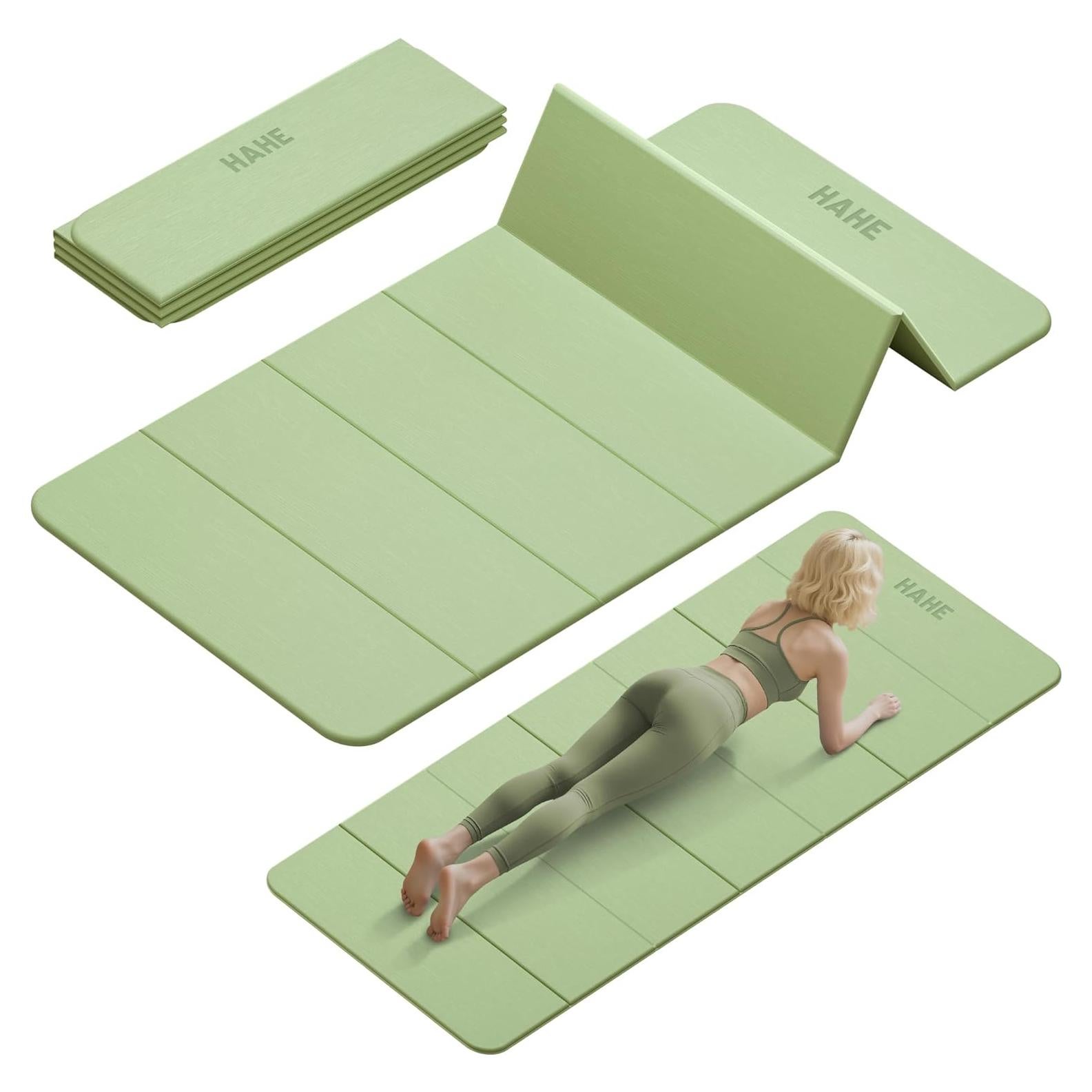 Colchoneta de Yoga Plegable HAHE Verde 188x81cm Antideslizante