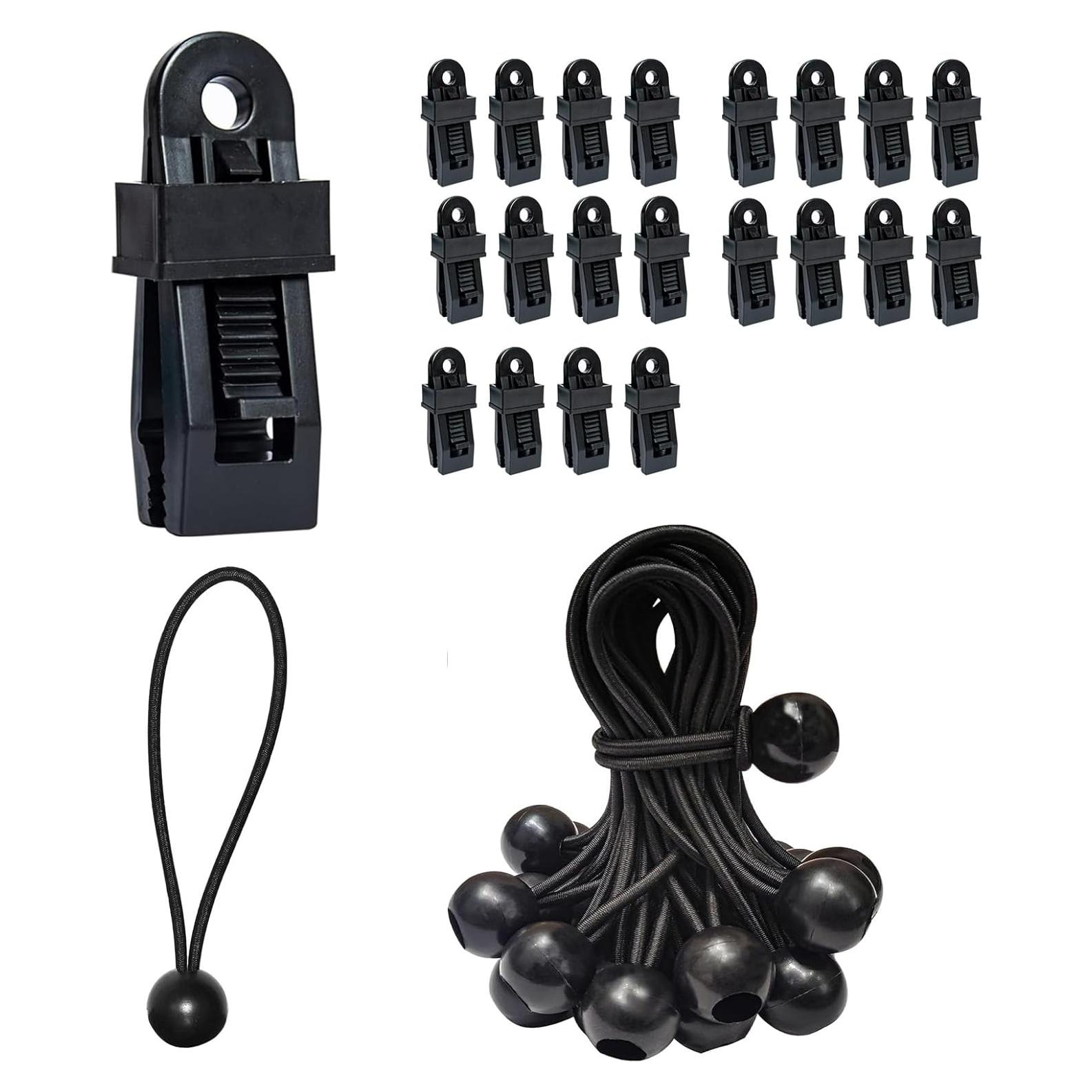 40 Clips de Agarre de Bloqueo Pesado qiyeyeye para Carpa