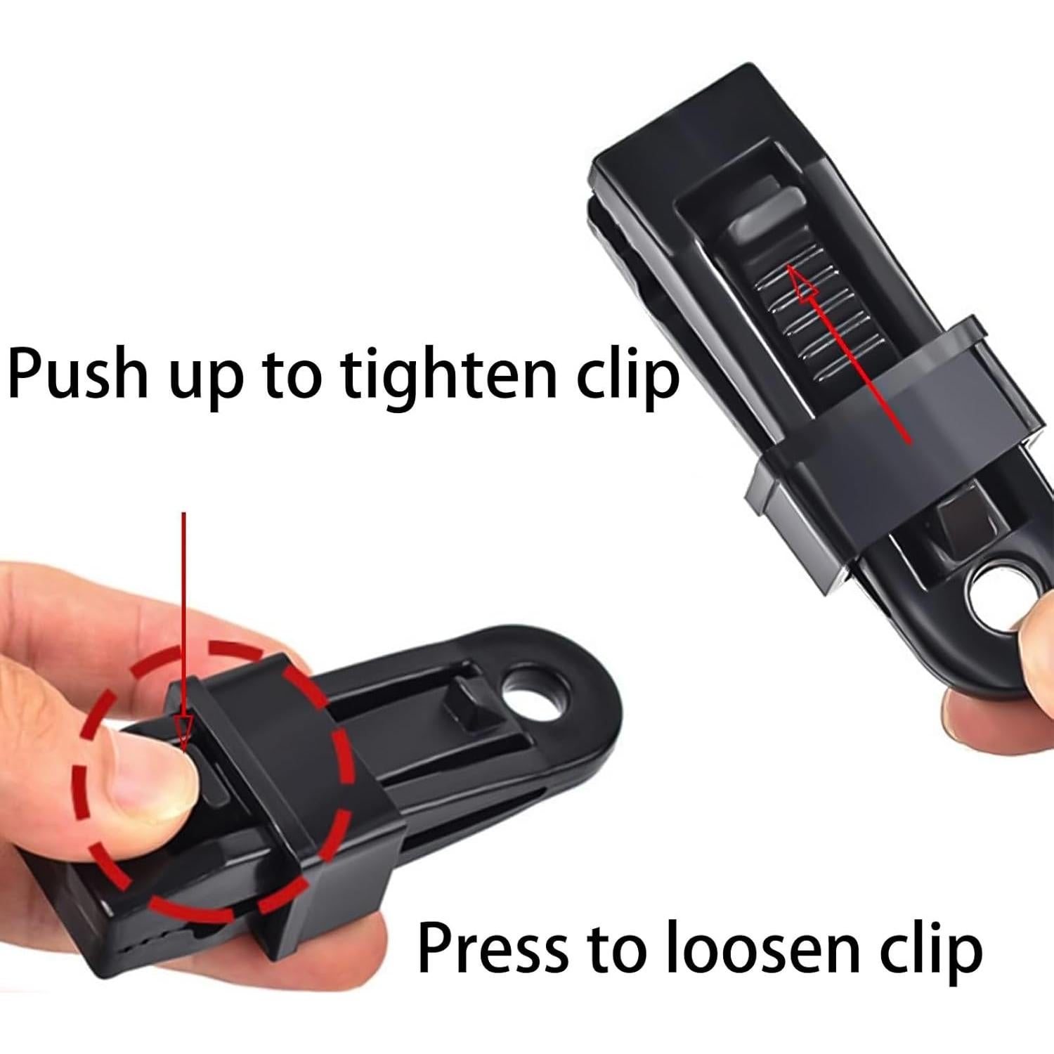 40 Clips de Agarre de Bloqueo Pesado qiyeyeye para Carpa