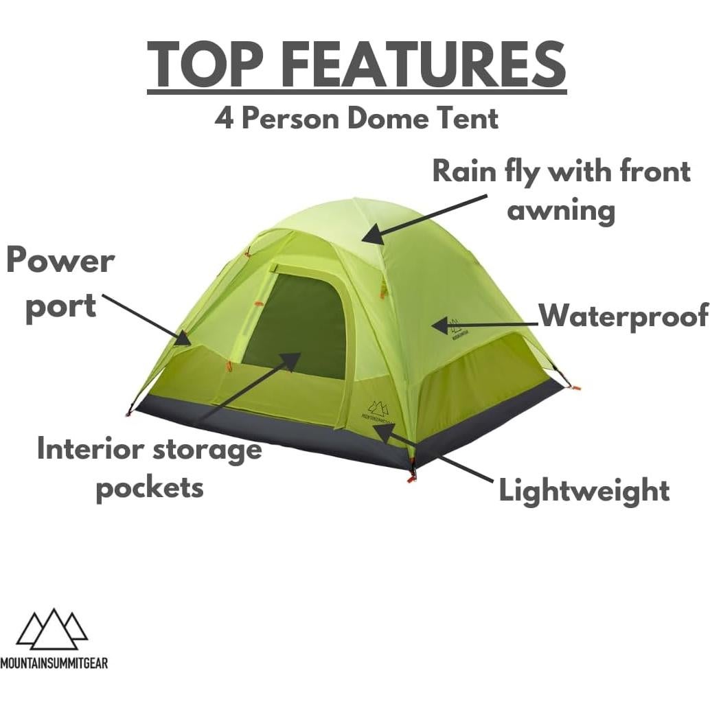 Carpa Domo Camping 4 Personas MOUNTAIN SUMMIT GEAR Impermeable