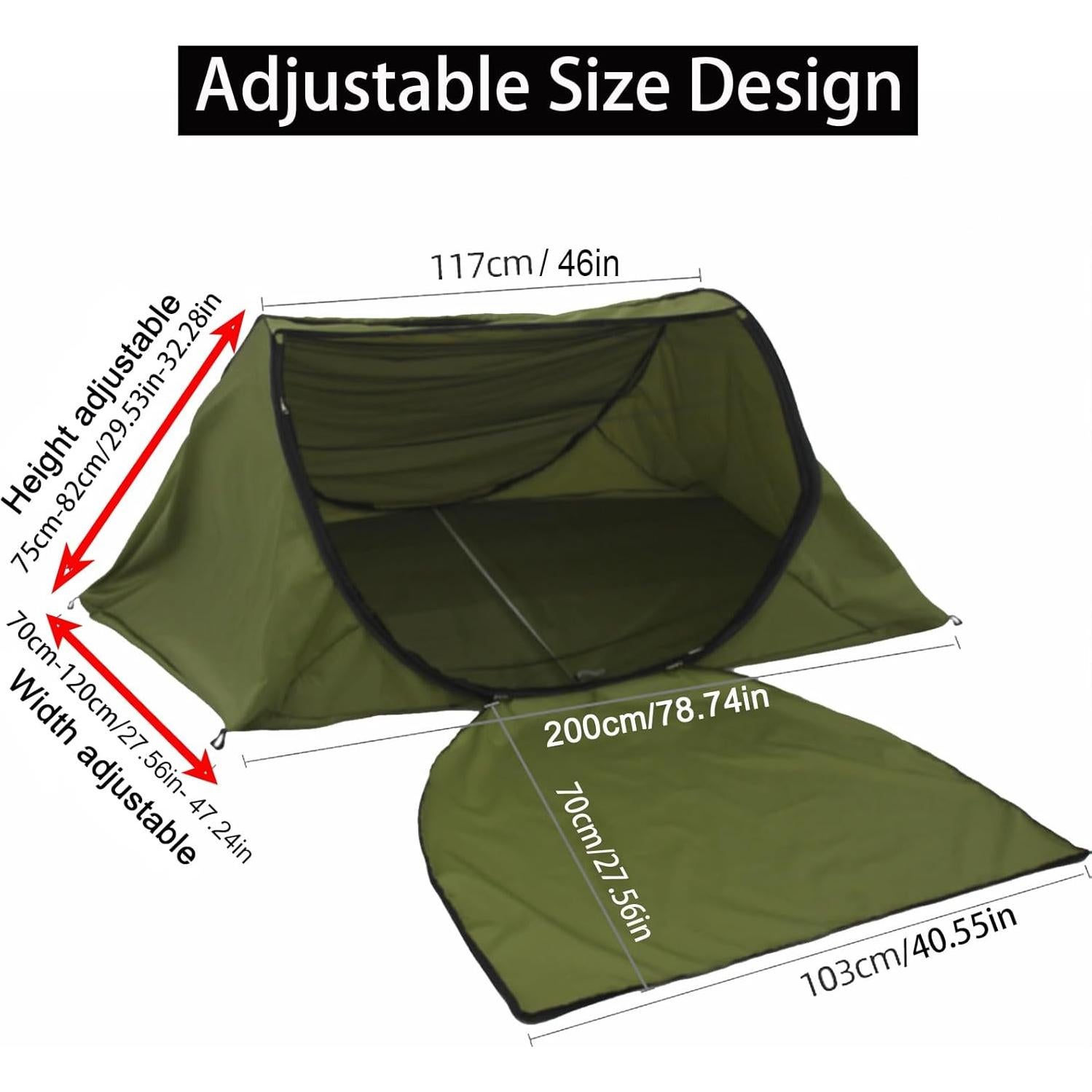 Tienda de Camping Plegable CMINGJ Doble Puerta Antimosquitos