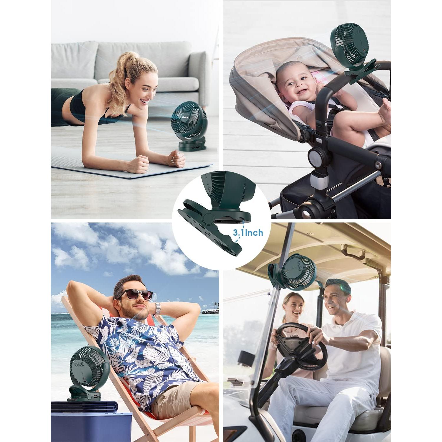 Ventilador de Camping Coolice ZD-S2MG-N02P 12000mAh LED Control Remoto