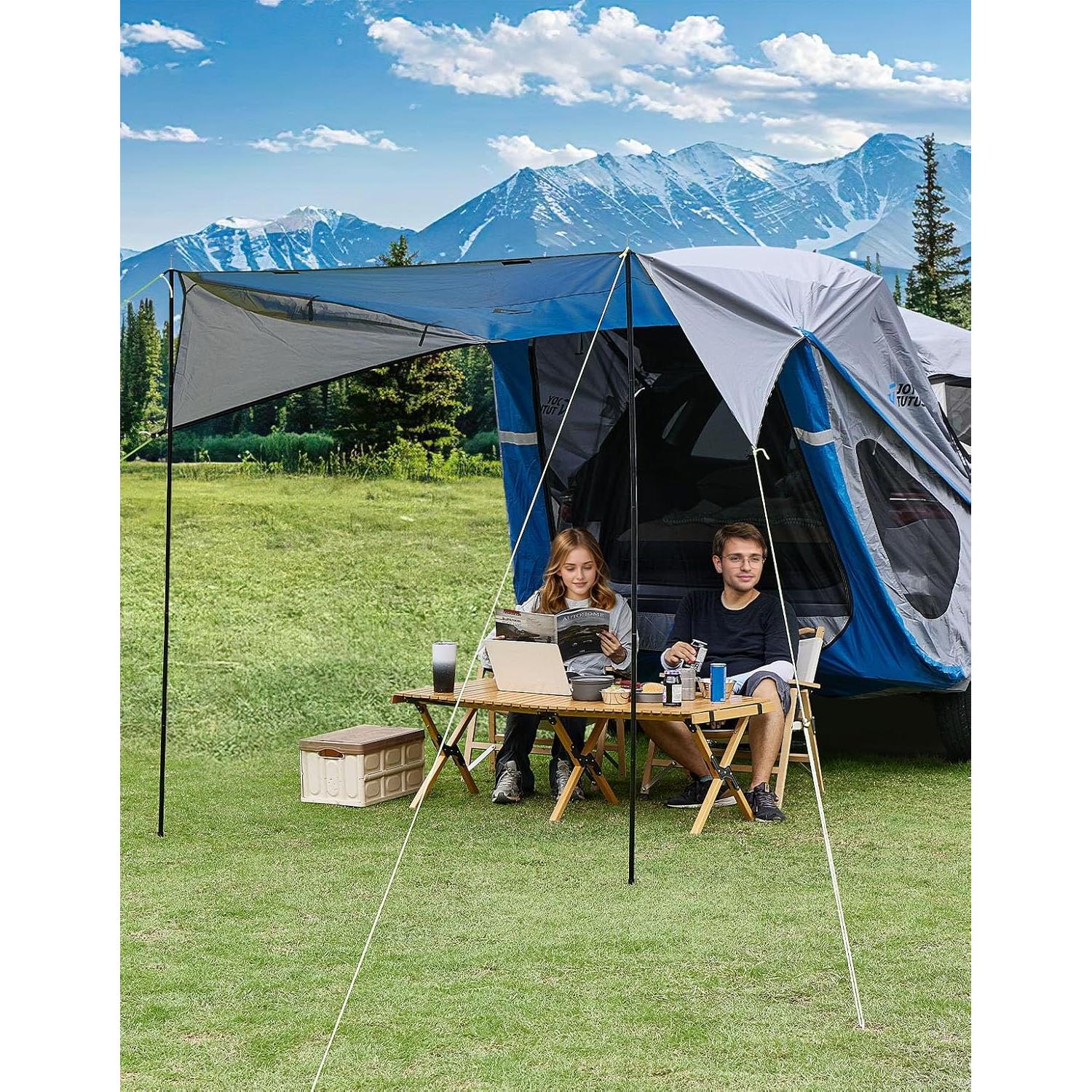 Tienda de Maletero SUV JOYTUTUS Grande Azul Grisáceo