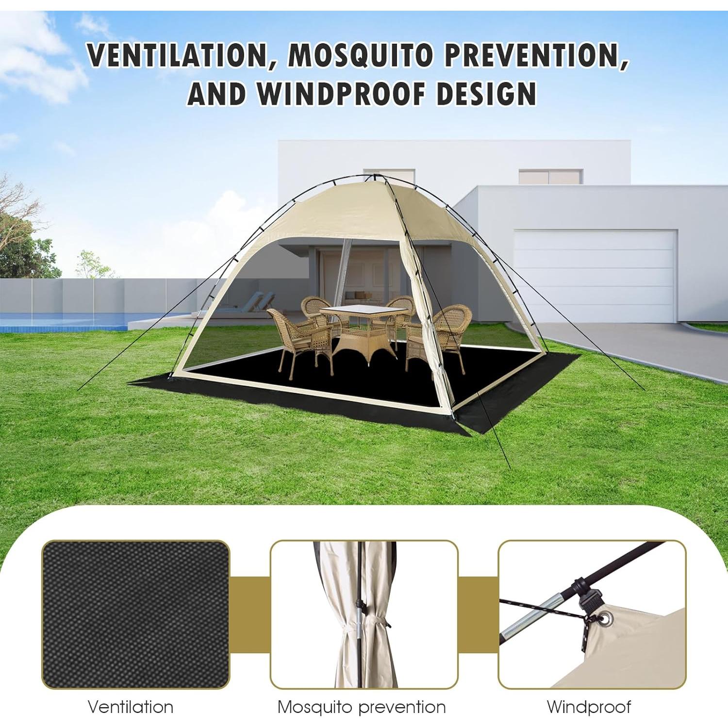 Tienda de Pantalla Grande Siebwin 3x3m con Mosquitera