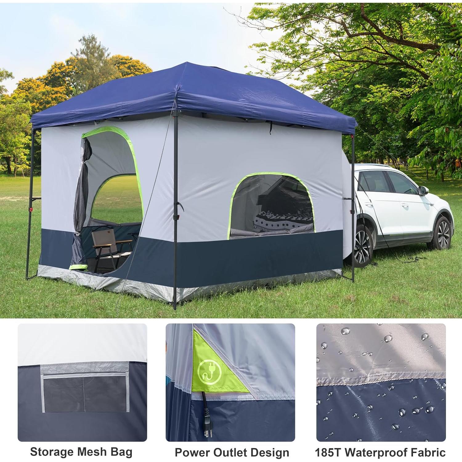 Tienda Interior para Coche UNP 2.9x2.9m Azul Oscuro