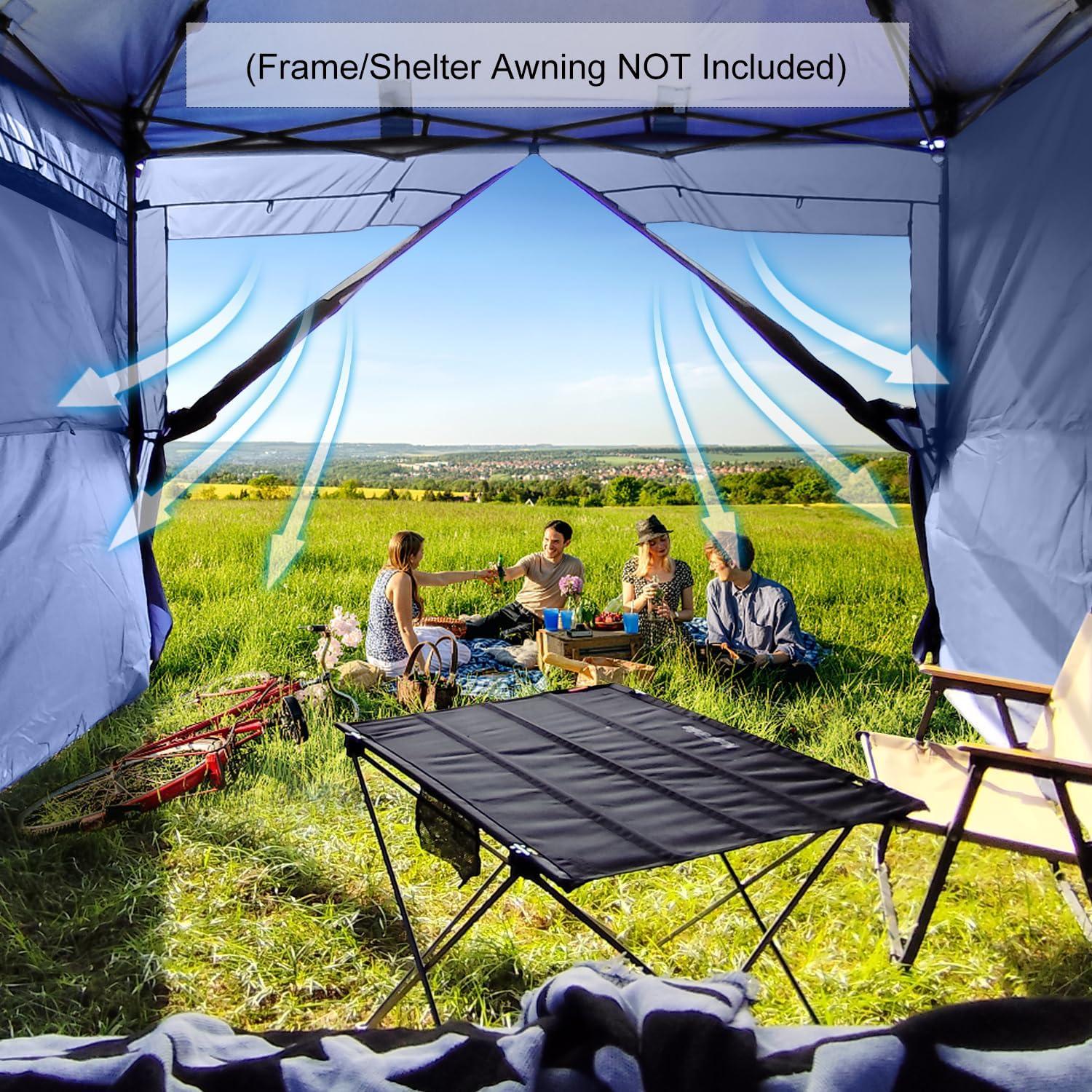 KAMPKEEPER Paredes Laterales para Carpa 10x10m Azul Marino