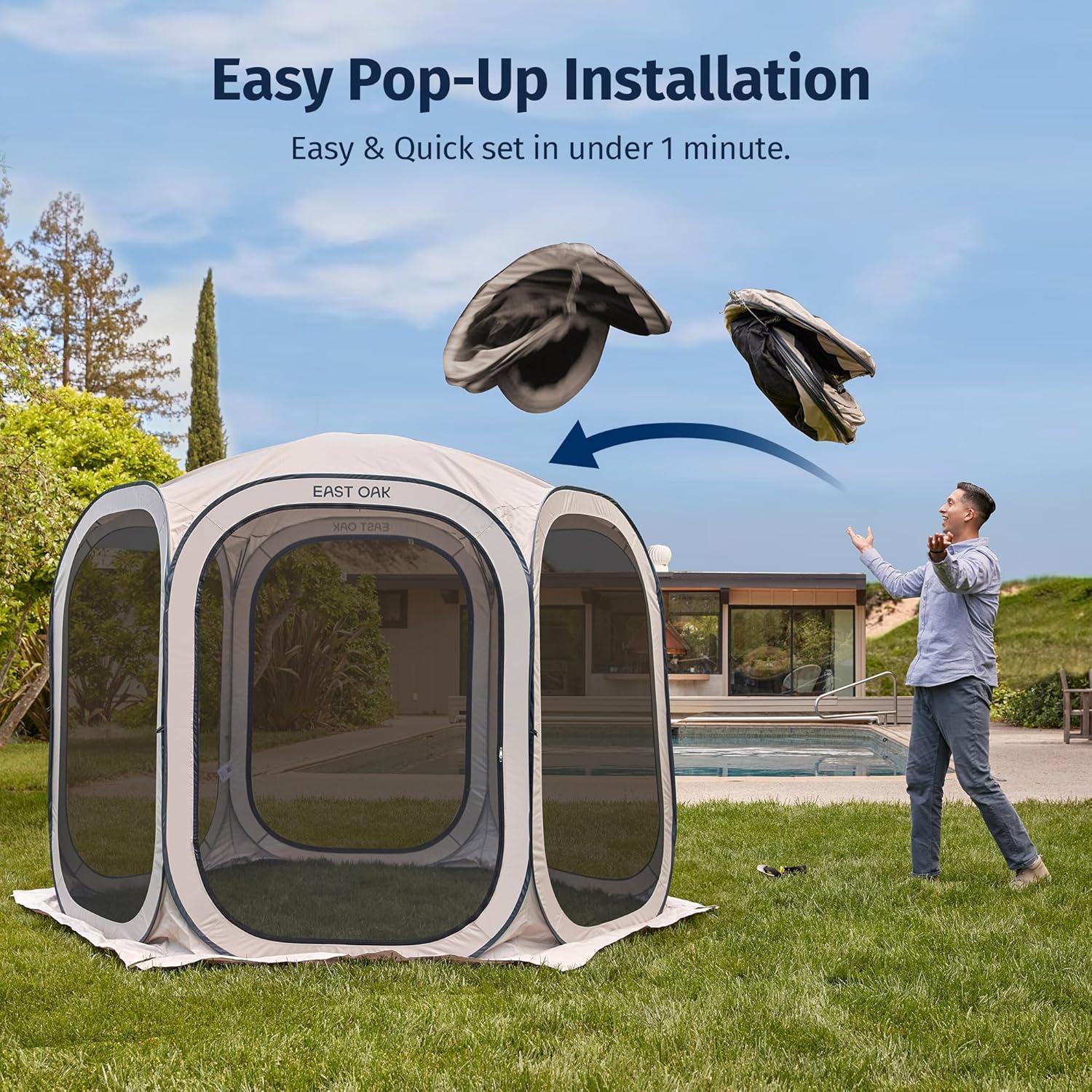 Carpa Pop-Up EAST OAK 3.05x3.05m Beige para Exterior