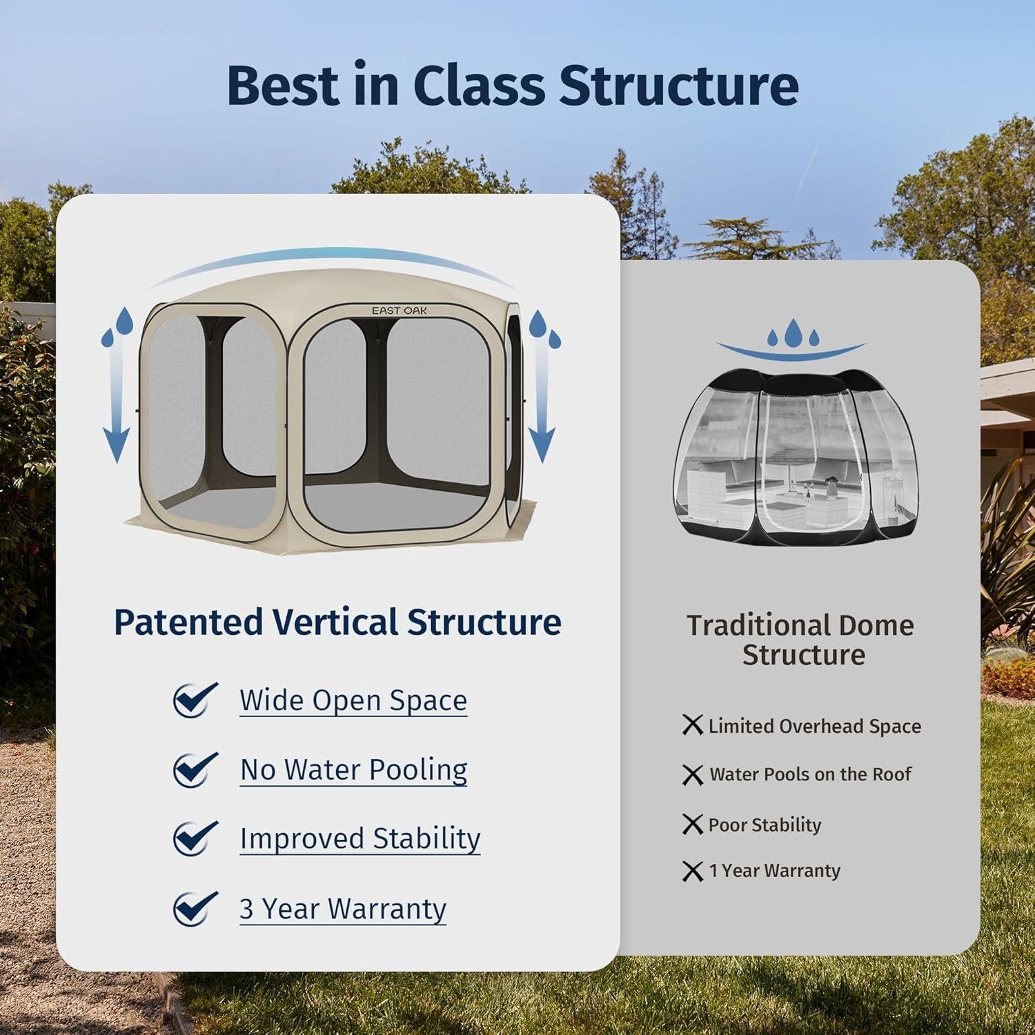 Carpa Pop-Up EAST OAK 3.05x3.05m Beige para Exterior