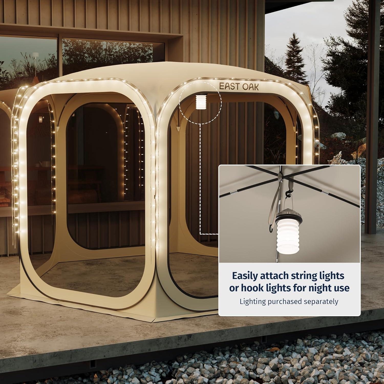 Carpa Pop-Up EAST OAK 3.05x3.05m Beige para Exterior