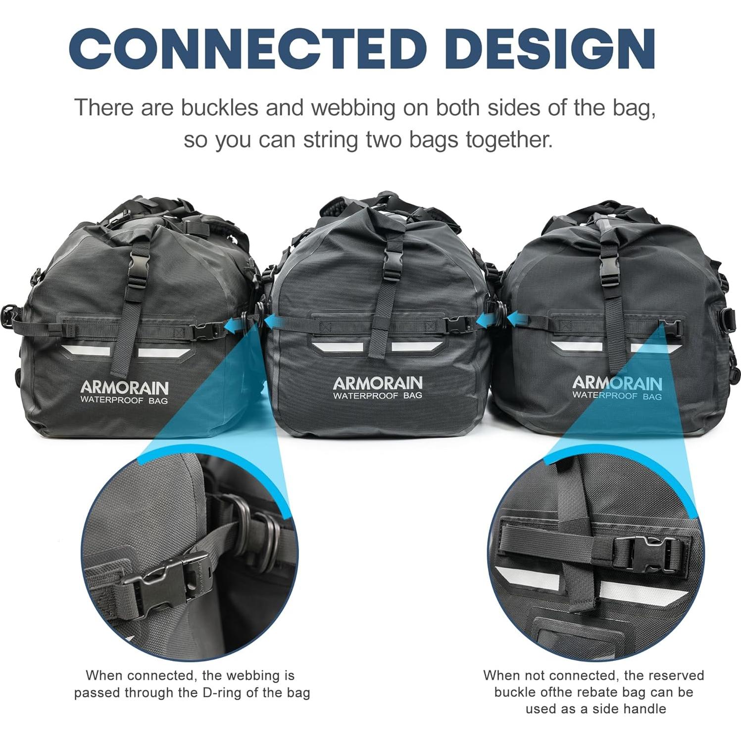 Bolsa de viaje impermeable ARMORAIN AR-025B 140L negra