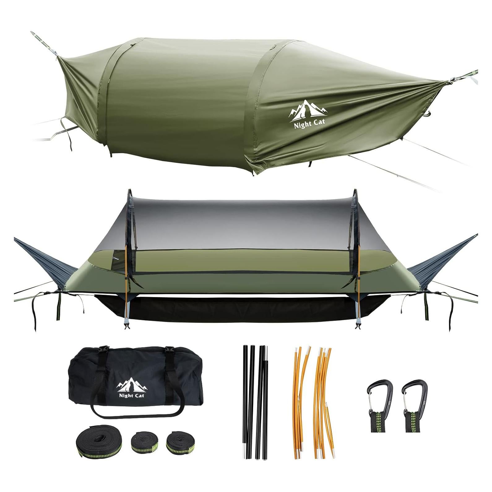 Tienda de Hamaca Lay Flat Night Cat con Red Antimosquitos 3.49kg