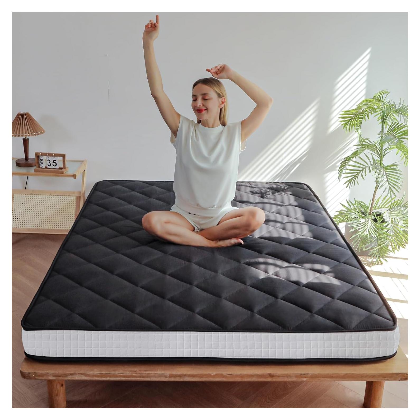 Colchón Futón Grueso MAXYOYO 15.24 cm Negro para Suelo