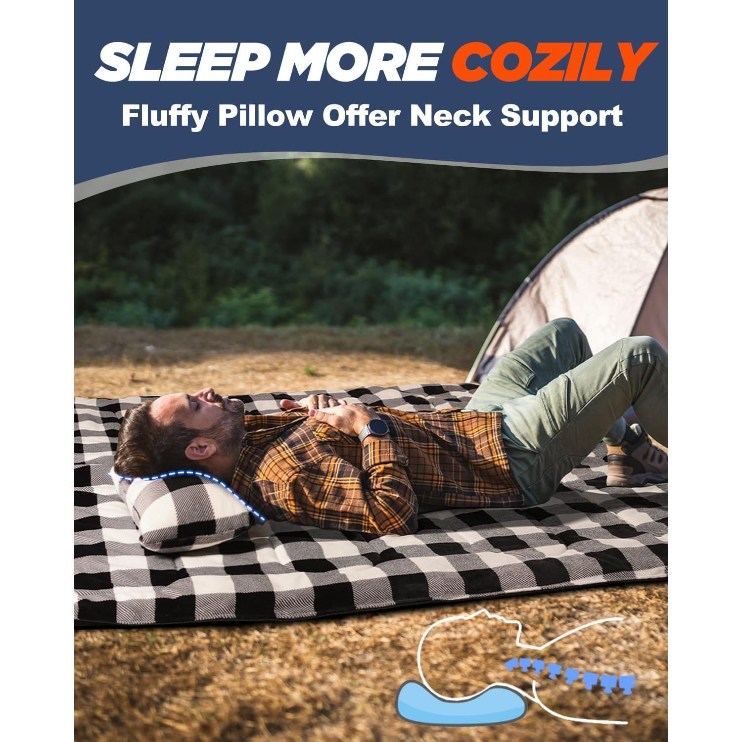 Saco de Sueño Flannel MEREZA XL para Climas Fríos 0-10°C