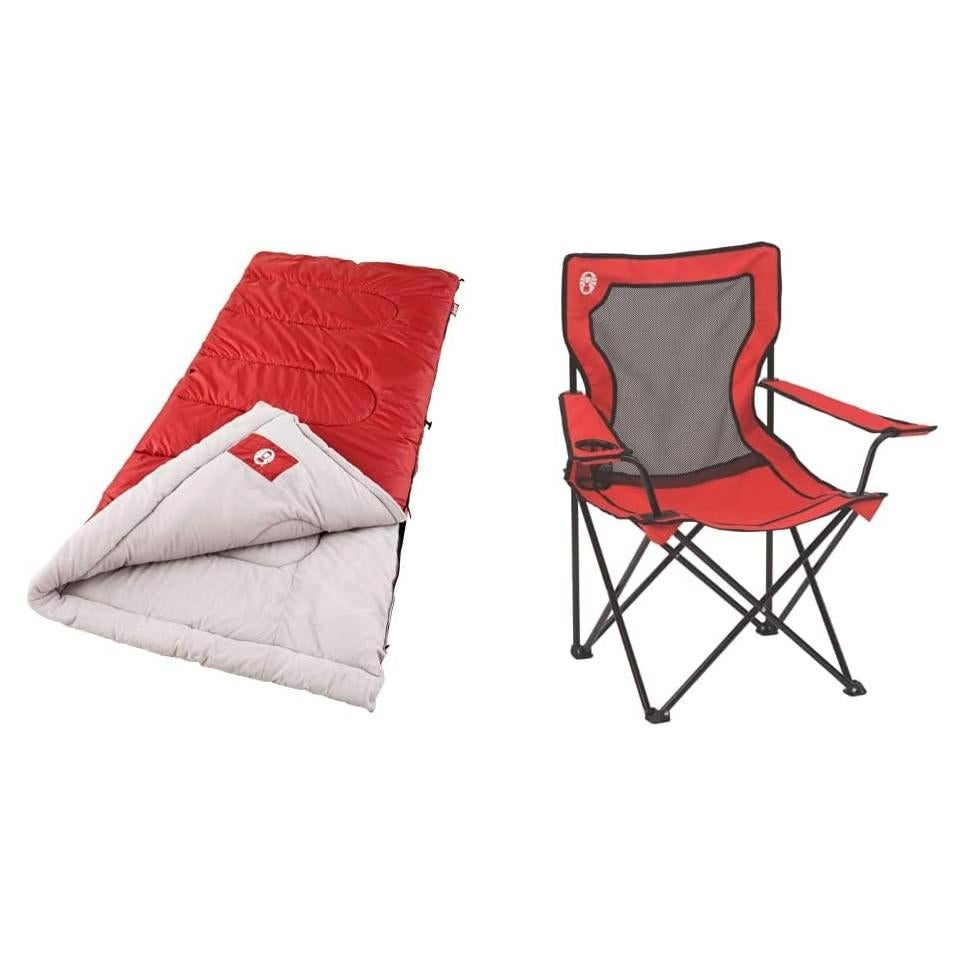 Saco de dormir Coleman Palmetto rojo para clima fresco 1 persona