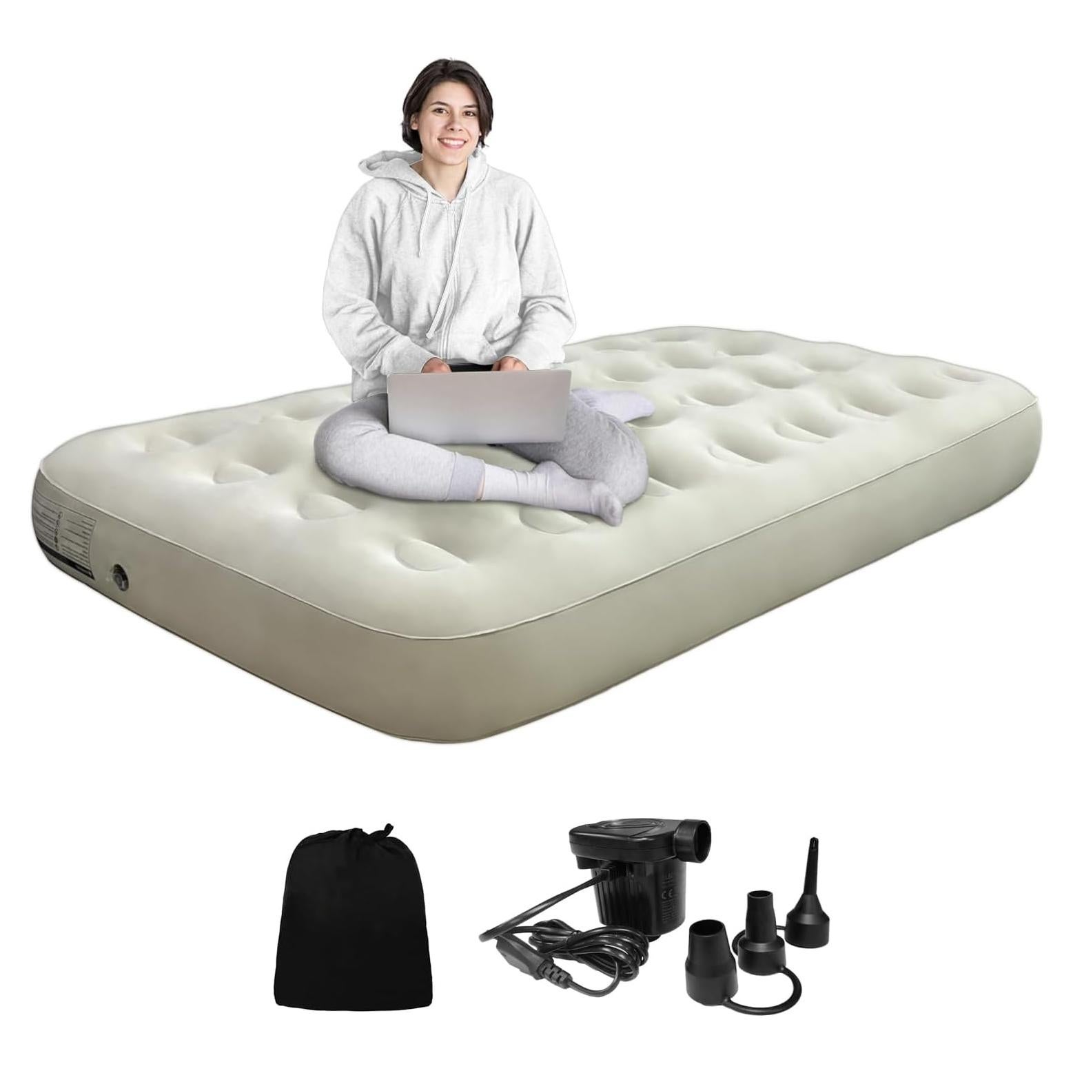 Colchón de Aire Doble MIYUEXIN con Bomba Rápida 190x102x20 cm