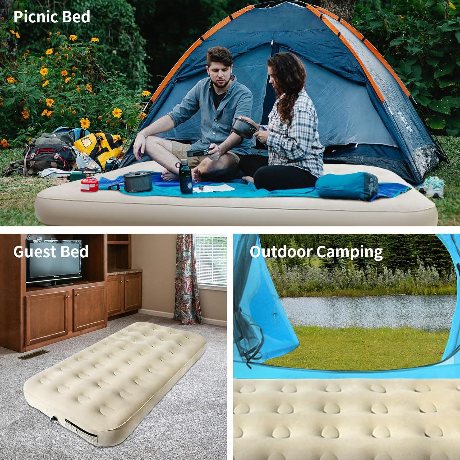 Colchón de Aire Doble MIYUEXIN con Bomba Rápida 190x102x20 cm