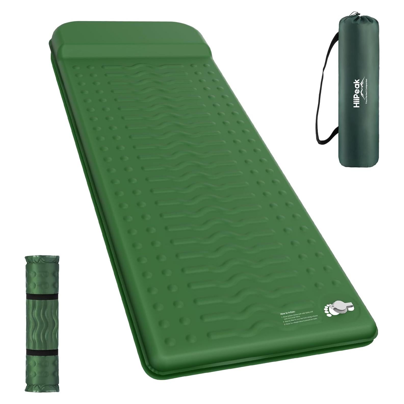 Almohadilla de Sueño Inflable HiiPeak CM09 Verde 76.7x27.7cm