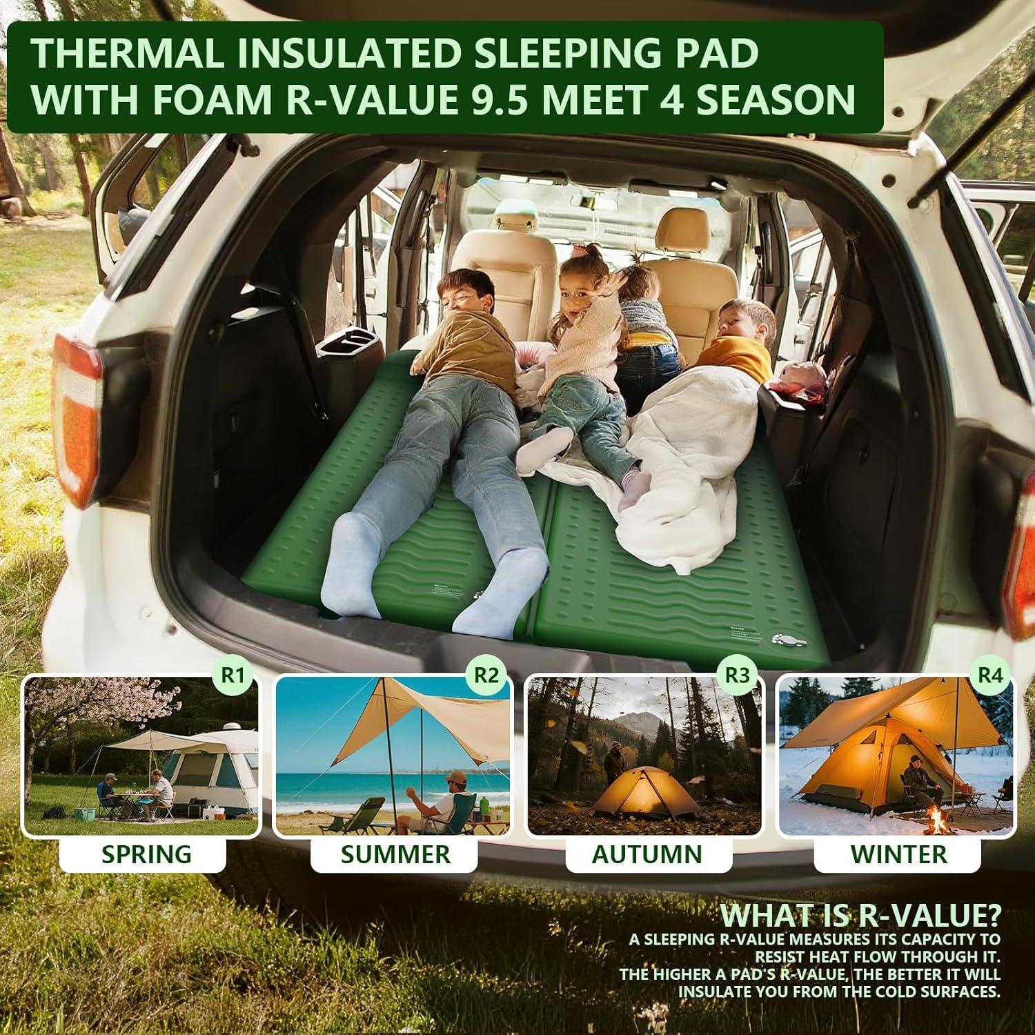 Almohadilla de Sueño Inflable HiiPeak CM09 Verde 76.7x27.7cm