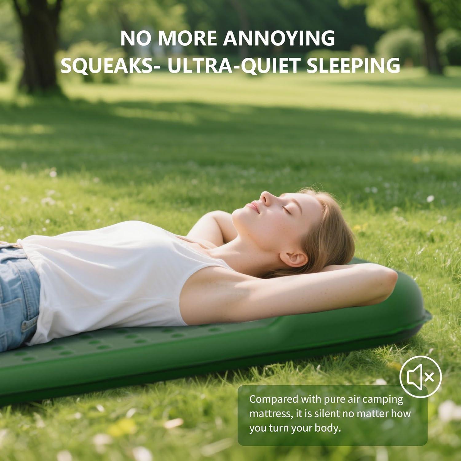 Almohadilla de Sueño Inflable HiiPeak CM09 Verde 76.7x27.7cm