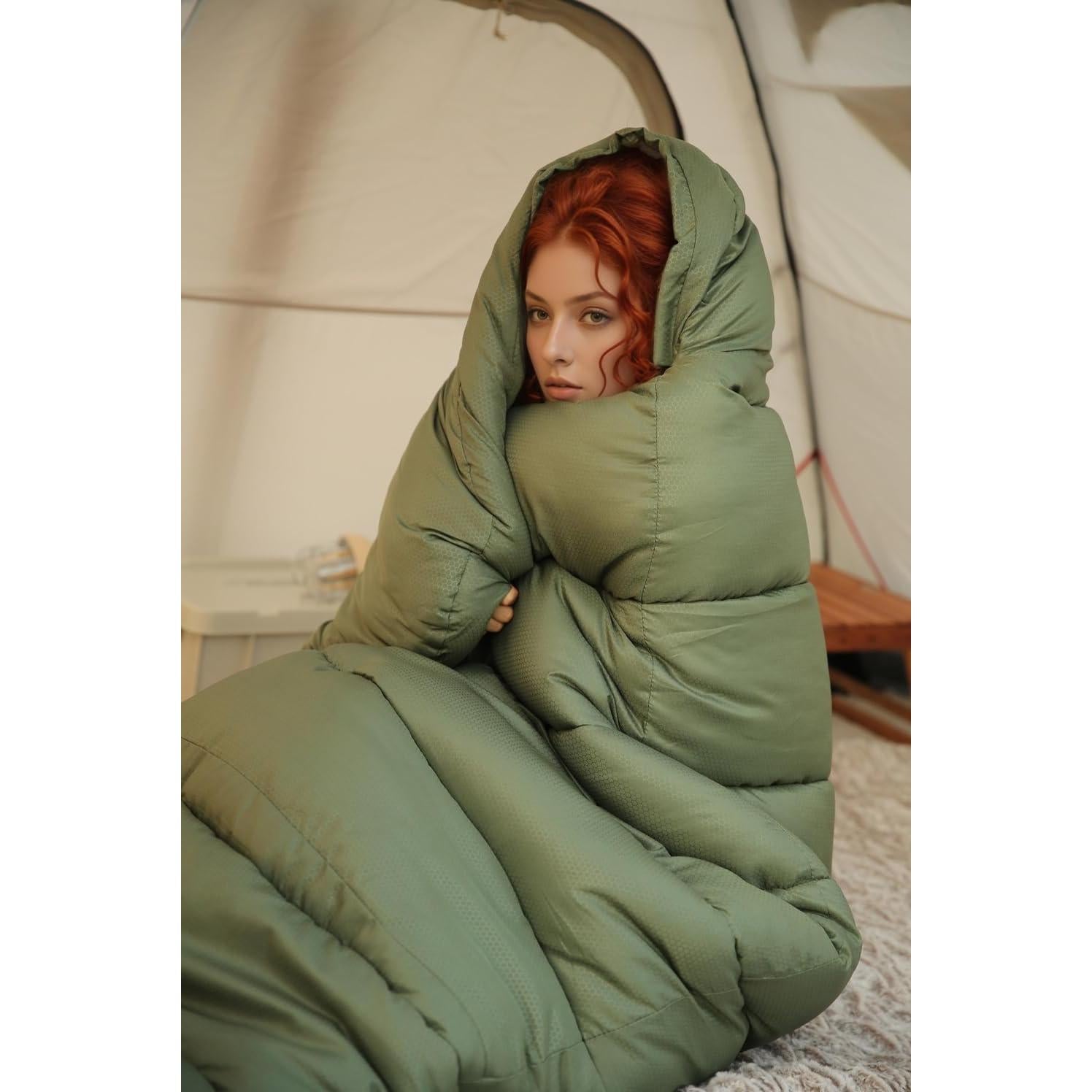 Saco de Dormir Liviano Impermeable Wind Tour Adulto Verde