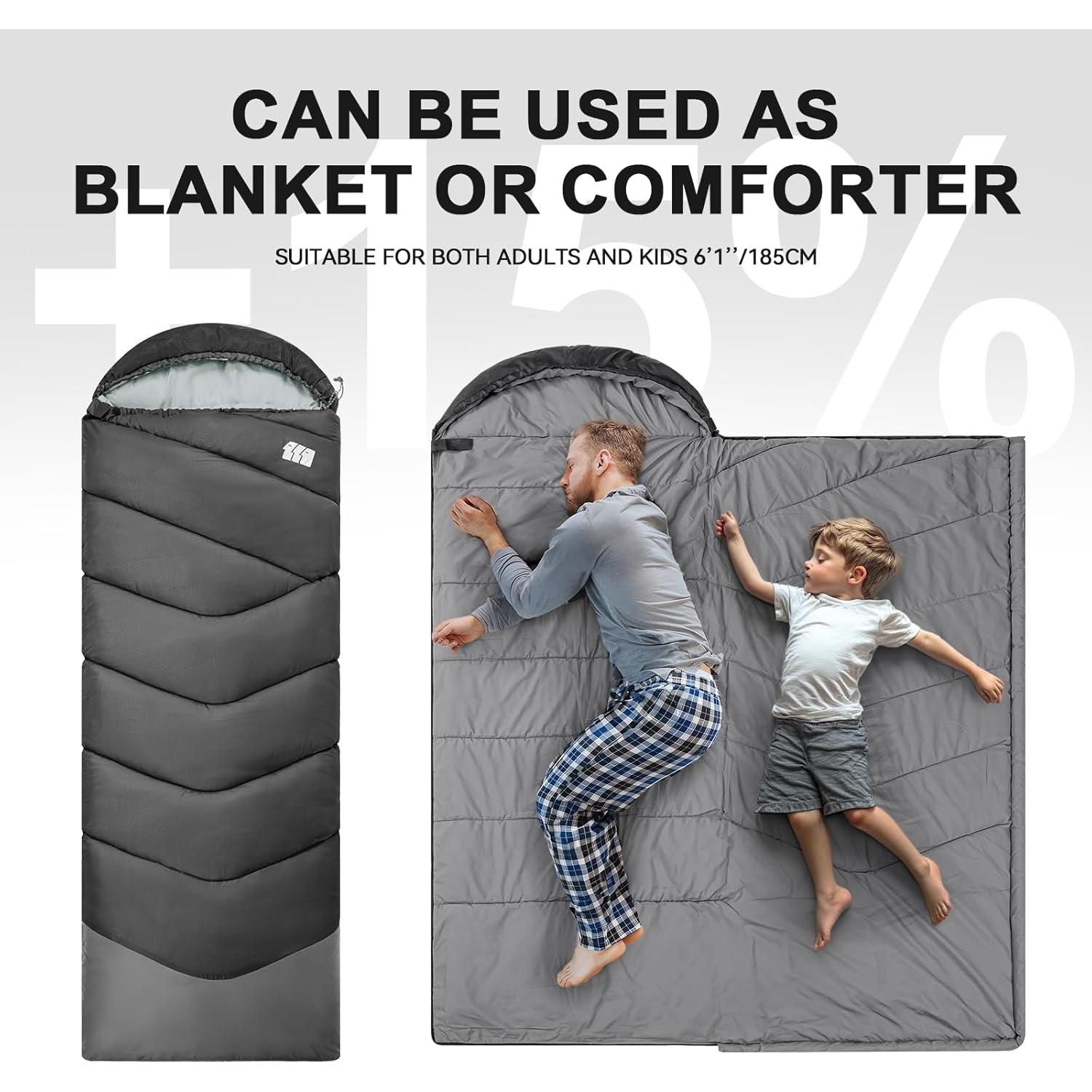 Saco de dormir TANSTRIDER 3 temporadas 220x80 cm ligero