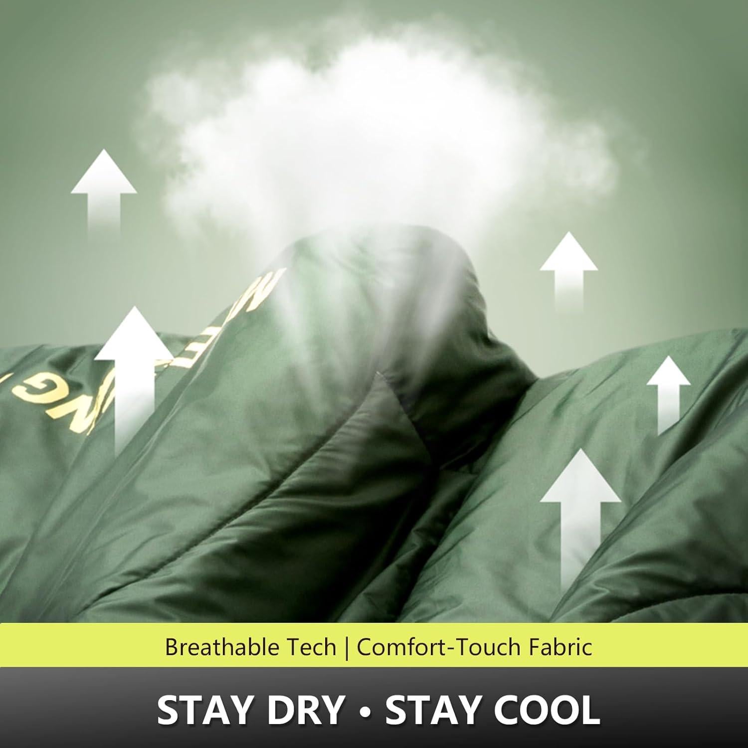 Saco de Dormir Ultraligero BISINNA SL095 190x75cm Verde