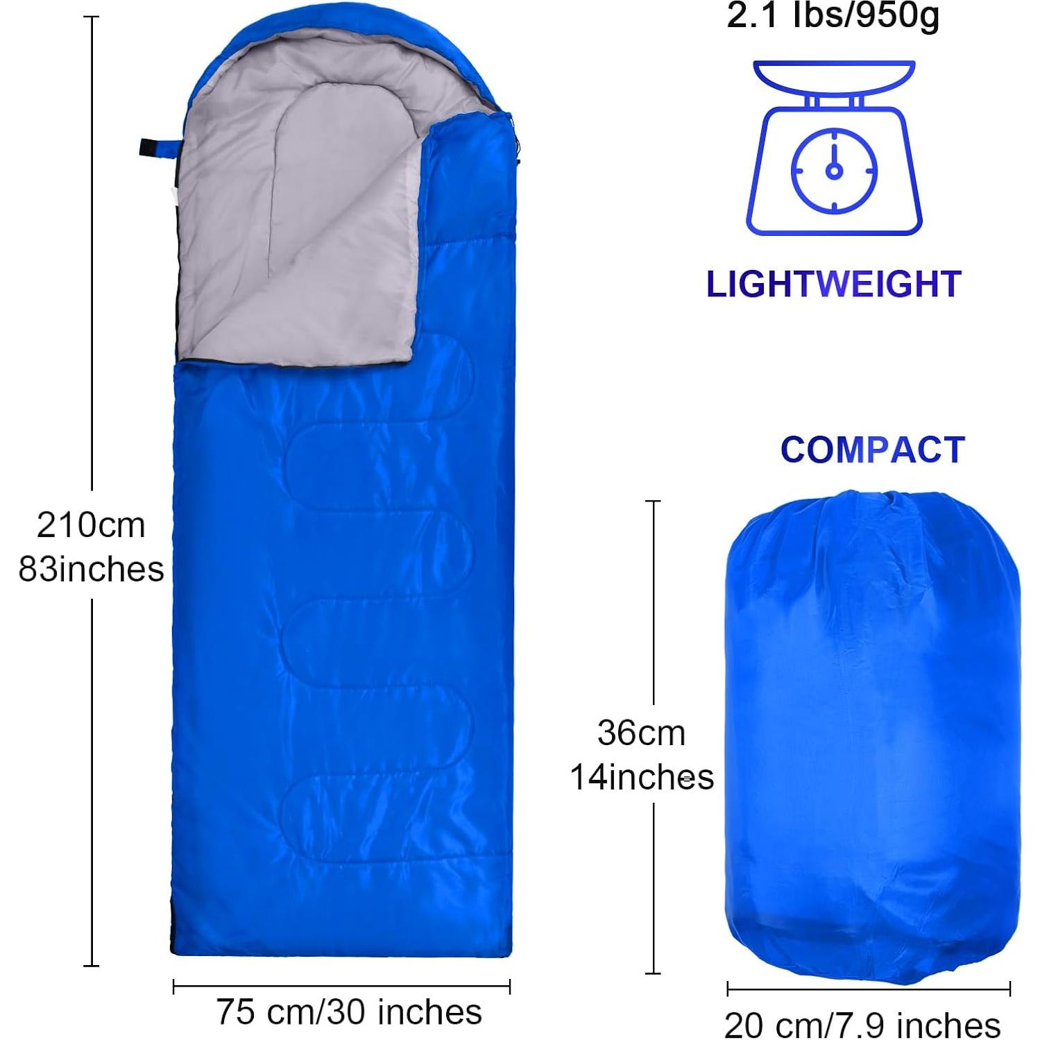 Saco de Dormir Macarrie 6 Piezas para Camping 4 Estaciones